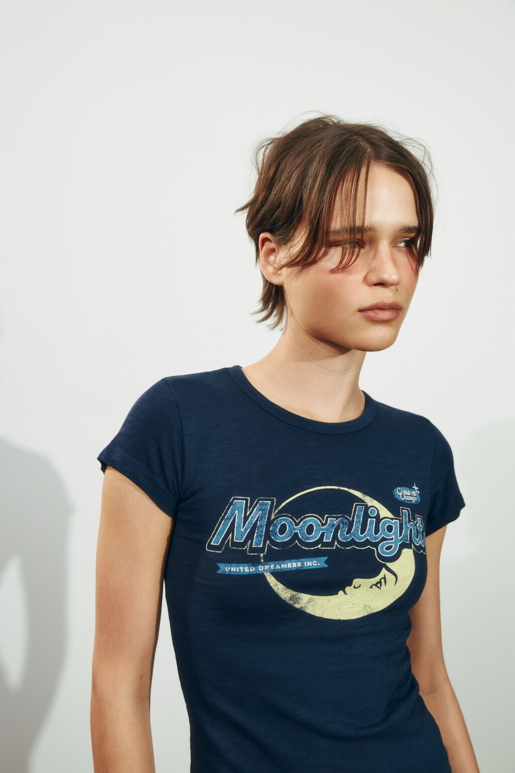 Футболка-топ облегающая с принтом - цвет синий - 6