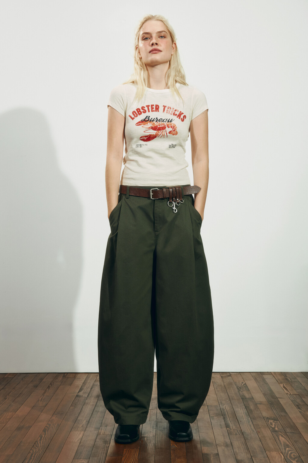 Футболка-топ облегающая с принтом - цвет бежевый - 7