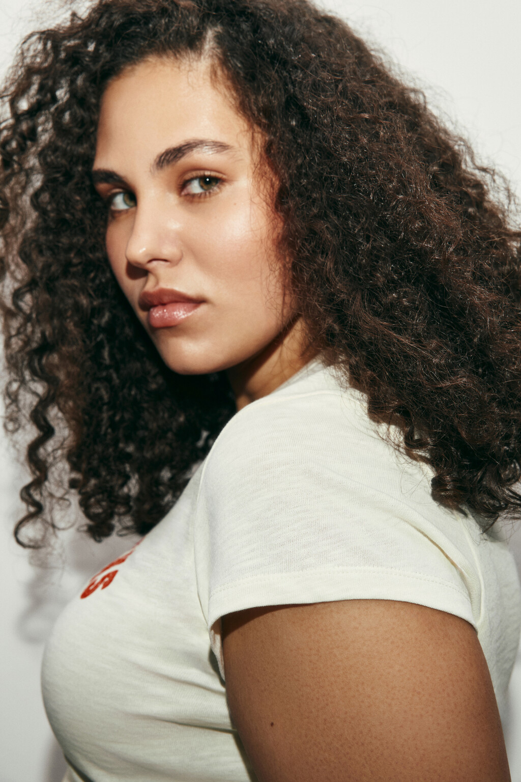 Футболка-топ облегающая с принтом - цвет бежевый - 7