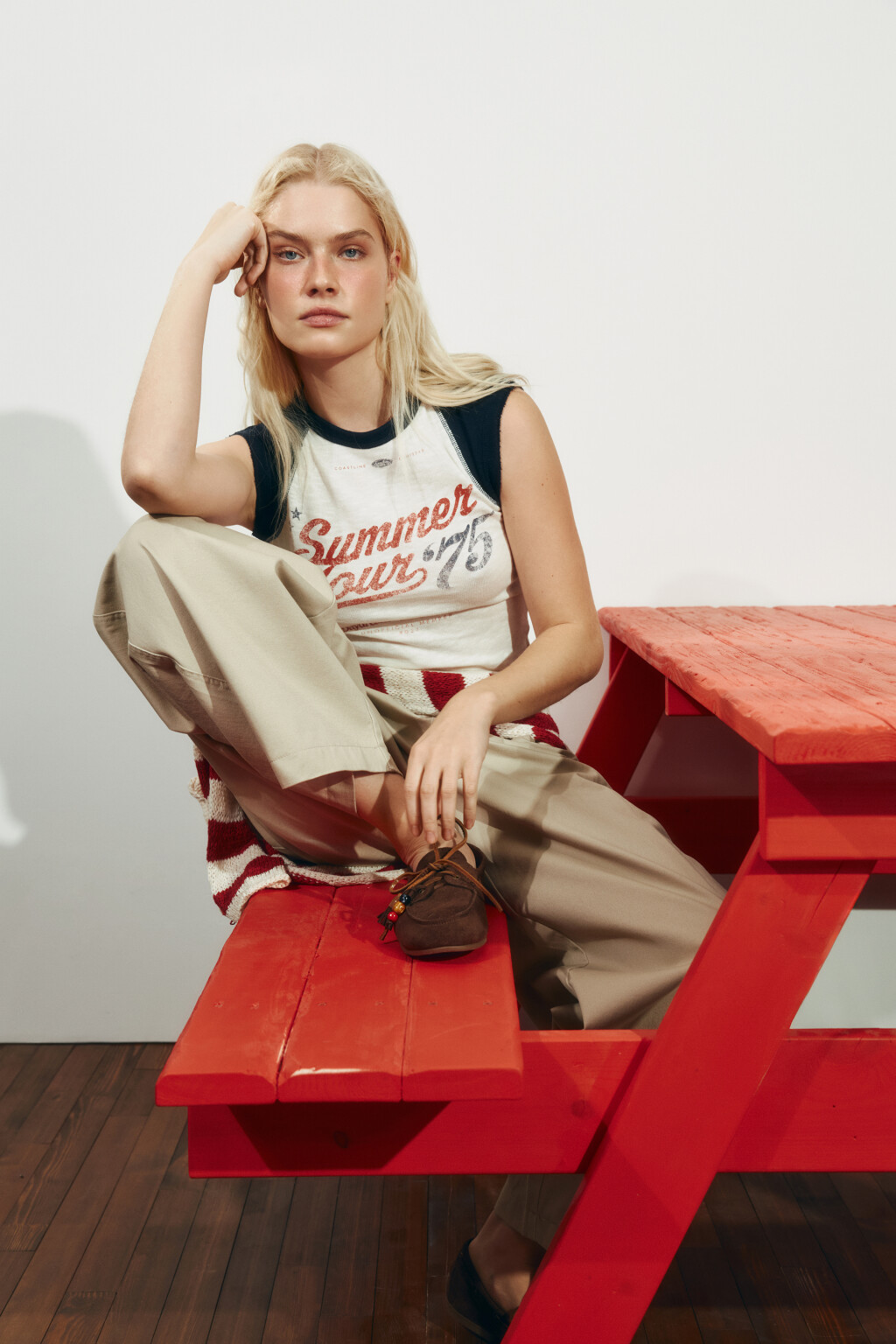 Футболка облегающая с принтом - цвет синий - 3