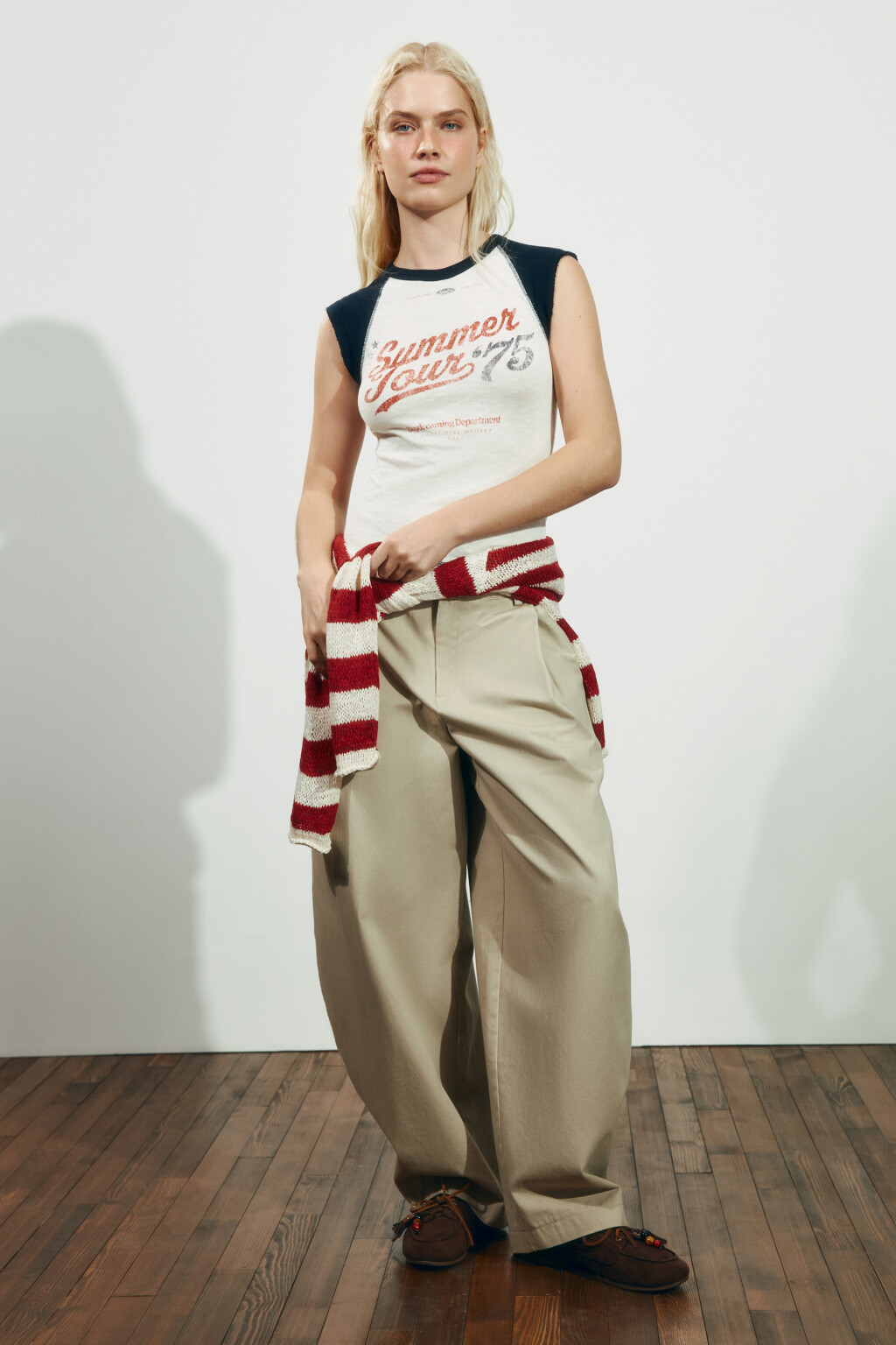 Футболка облегающая с принтом - цвет синий - 7