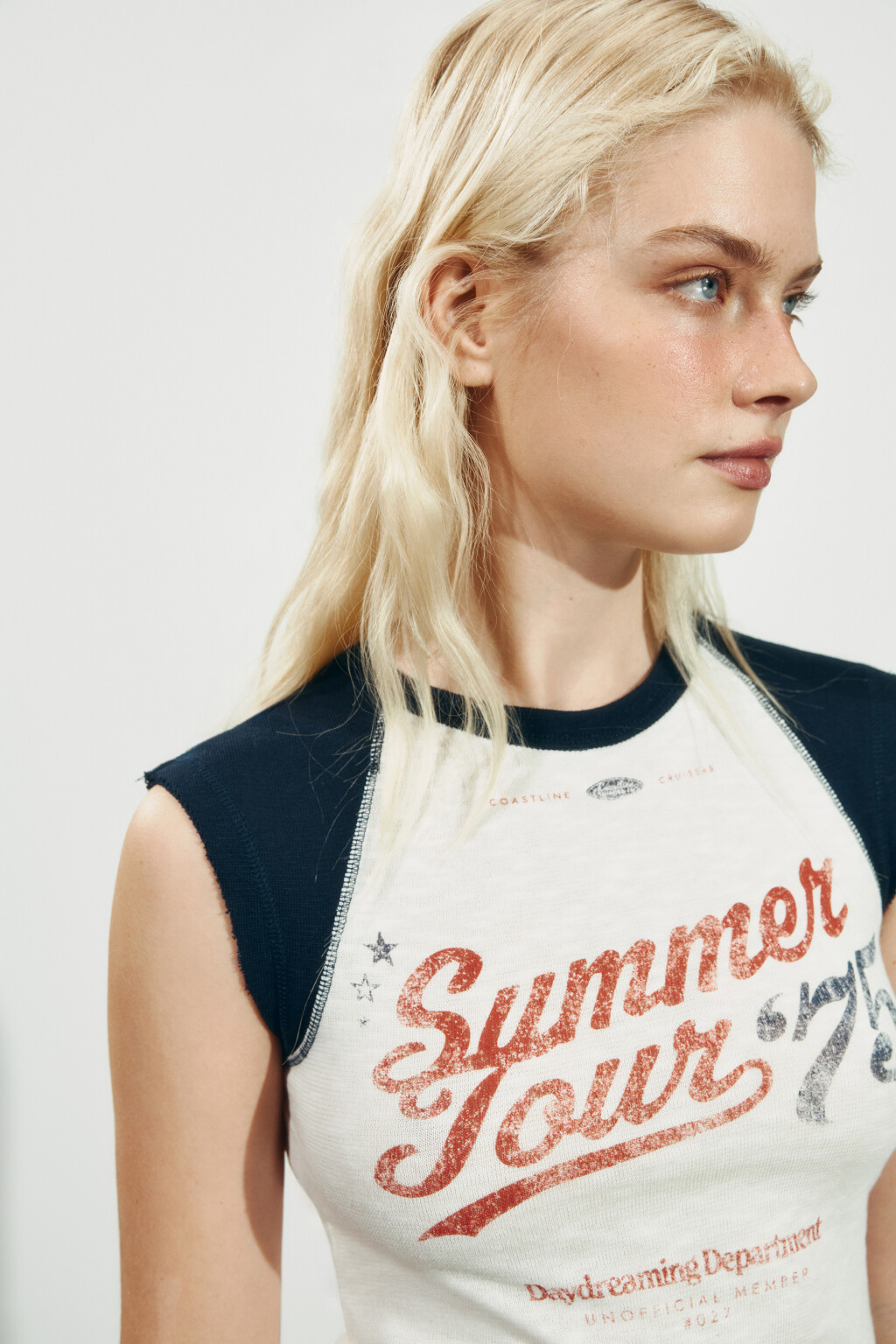 Футболка облегающая с принтом - цвет синий - 9