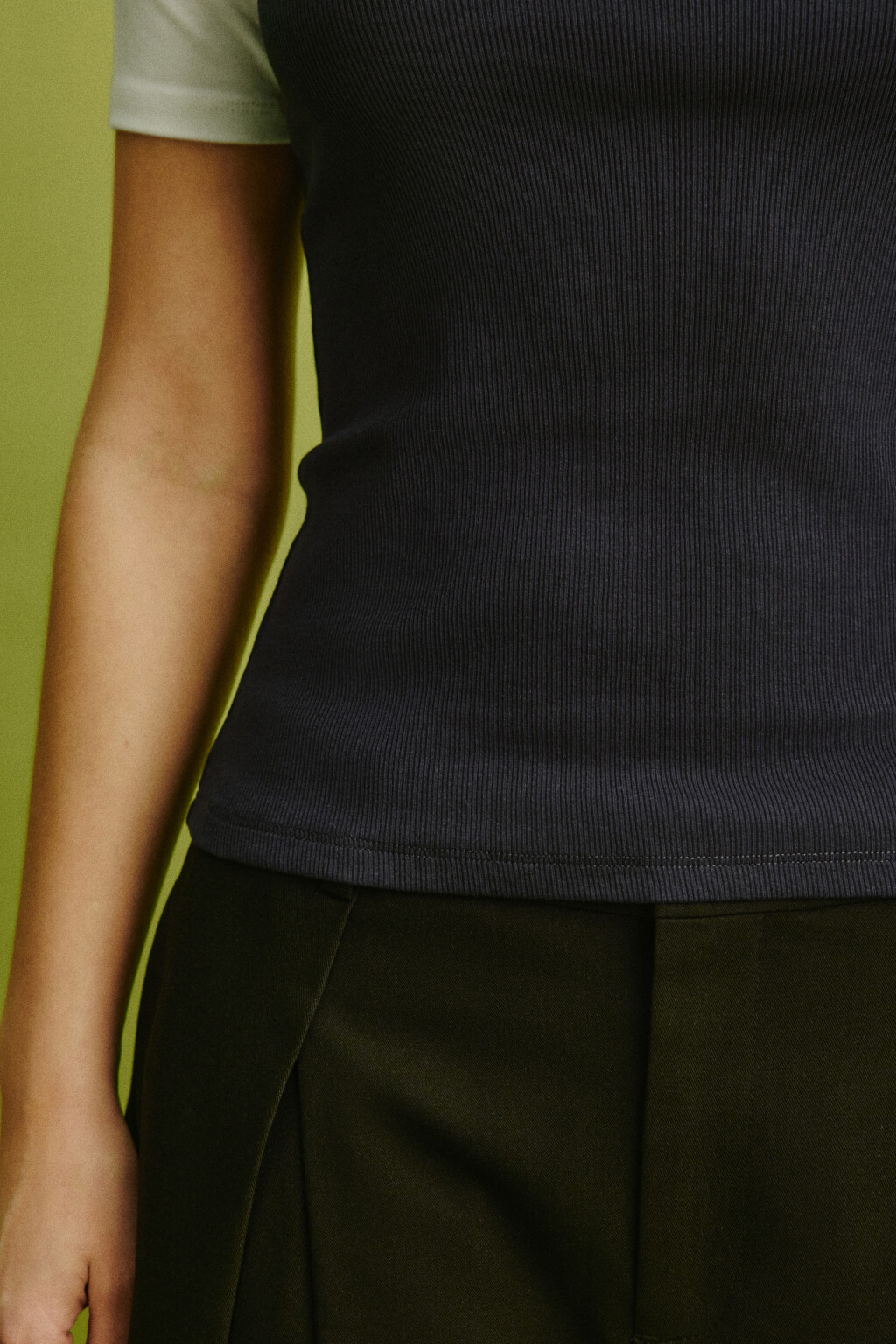 Футболка-поло на молнии с топом - цвет синий - 7