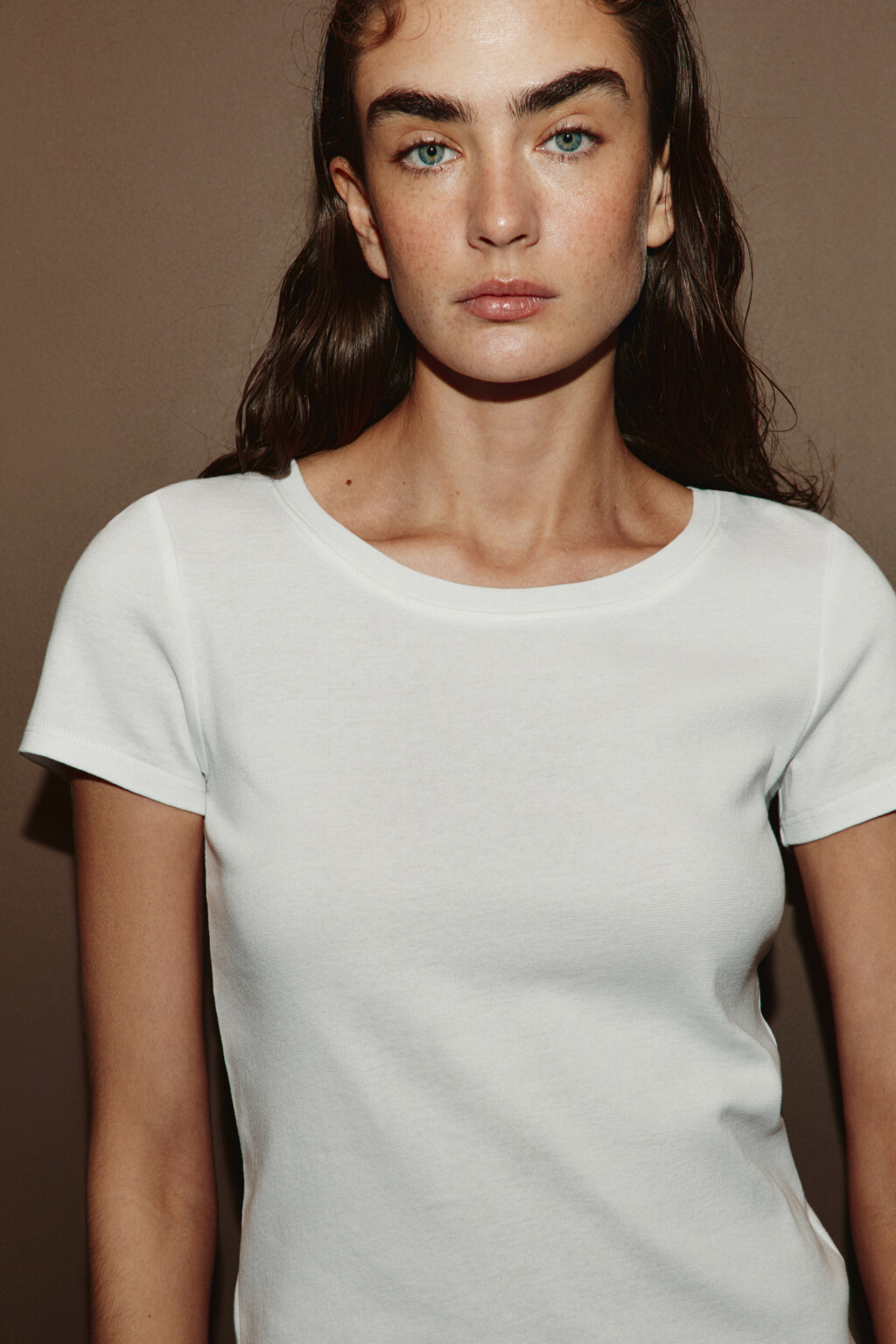 Футболка облегающая хлопковая базовая - цвет белый - 6