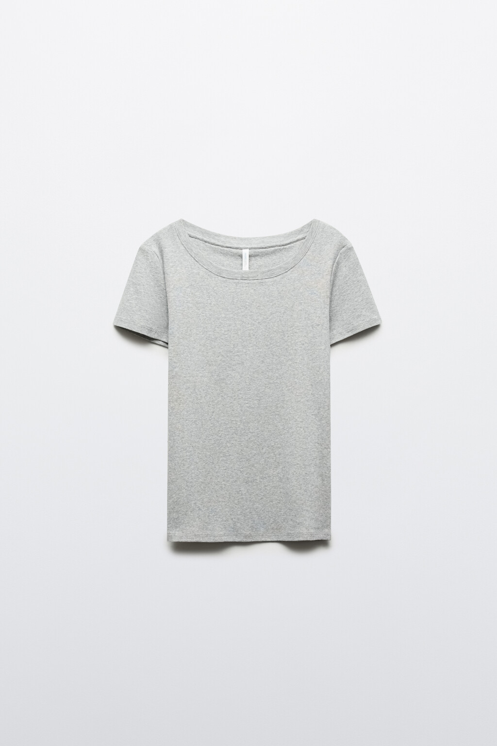 Футболка облегающая хлопковая базовая - цвет серый - 1