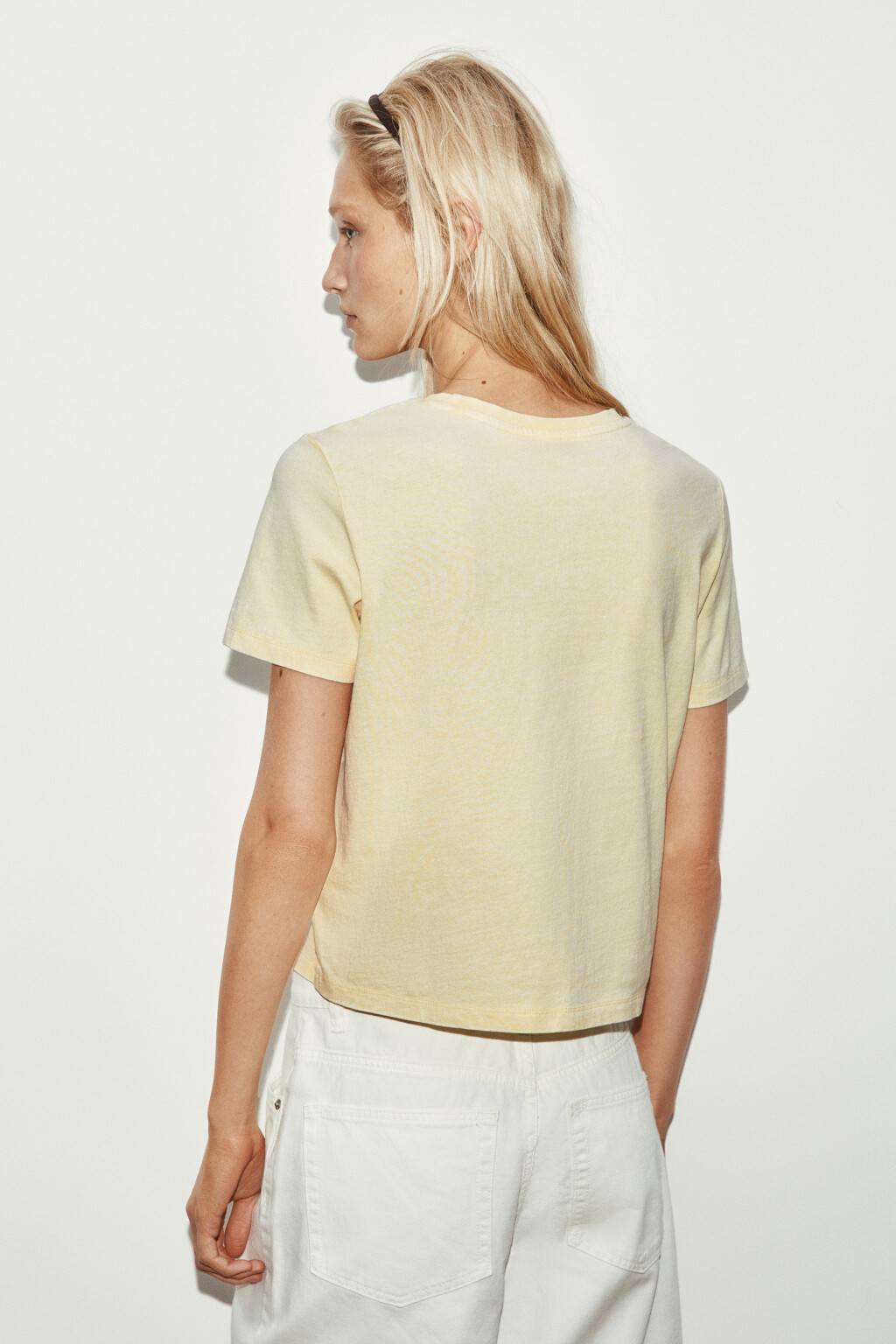Футболка прямая с принтом - цвет желтый - 3