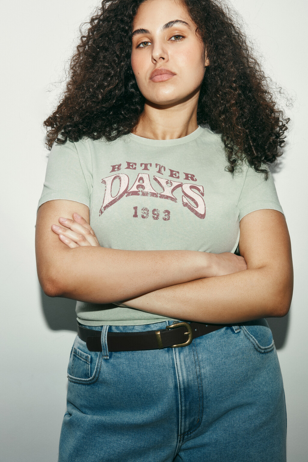 Футболка прямая с принтом - цвет зеленый - 2