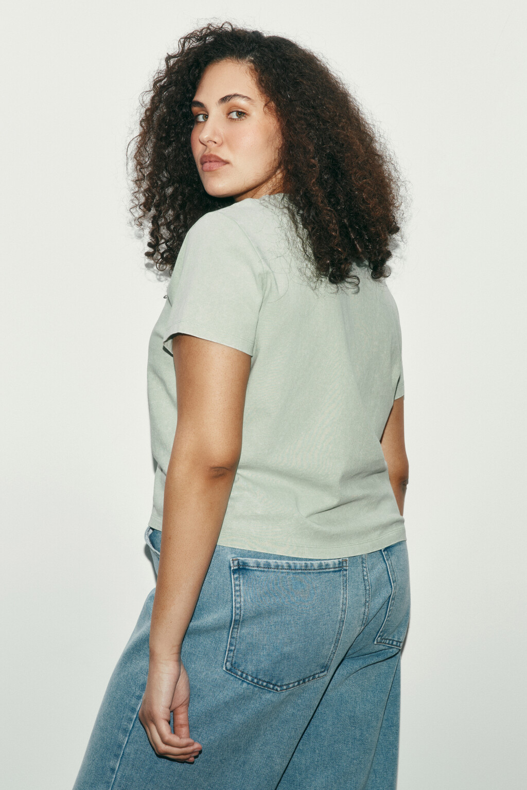 Футболка прямая с принтом - цвет зеленый - 4