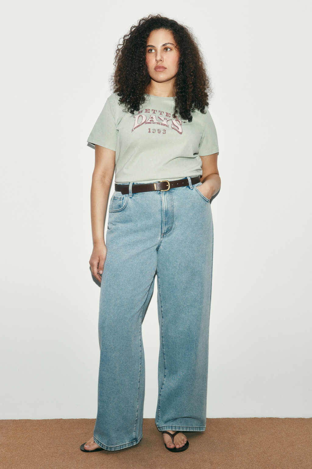 Футболка прямая с принтом - цвет зеленый - 5