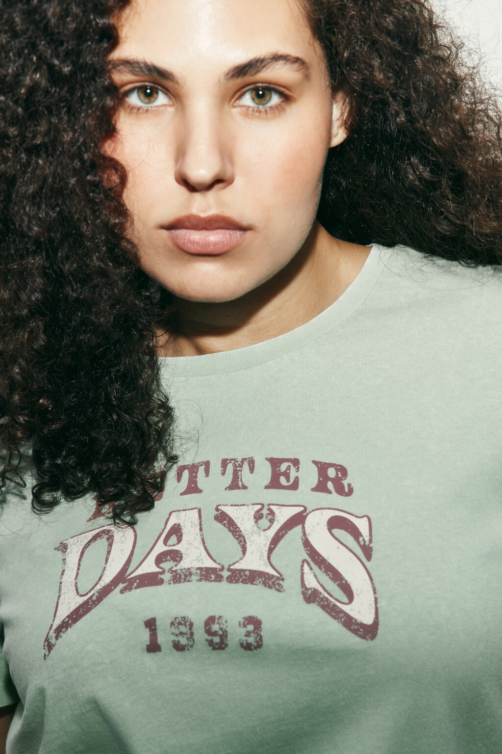 Футболка прямая с принтом - цвет зеленый - 6