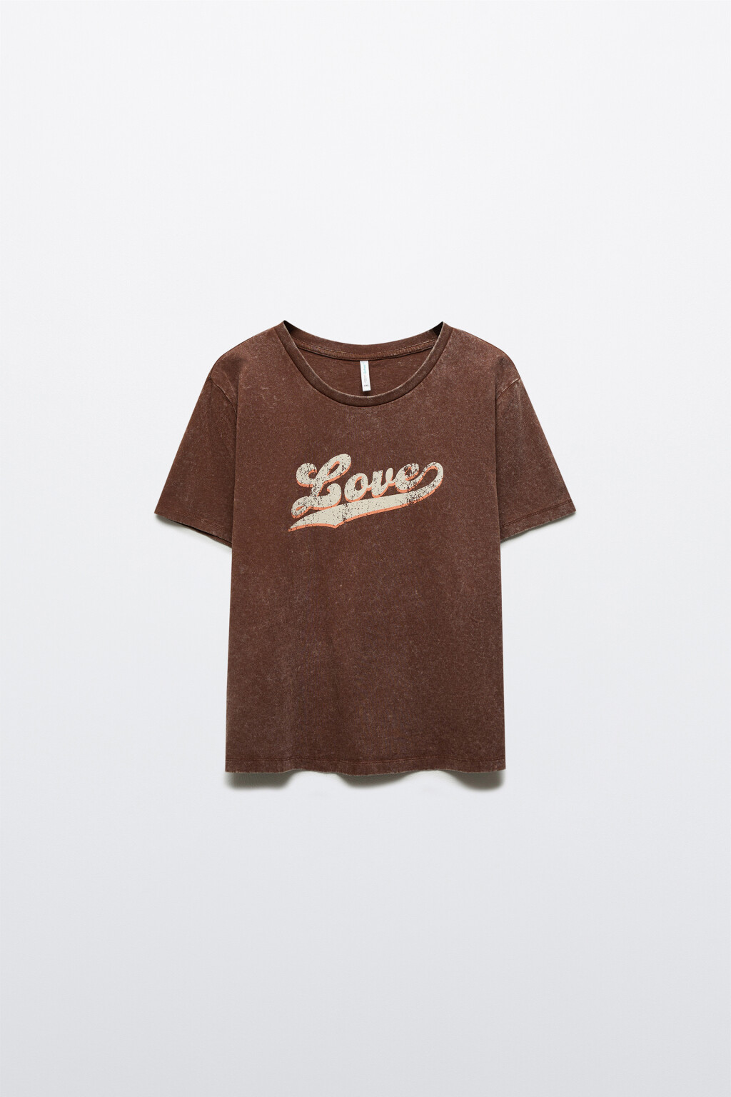 Футболка прямая с принтом - цвет коричневый - 8
