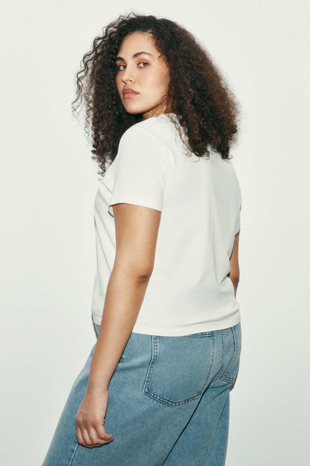 Футболка прямая с принтом - цвет белый - 3