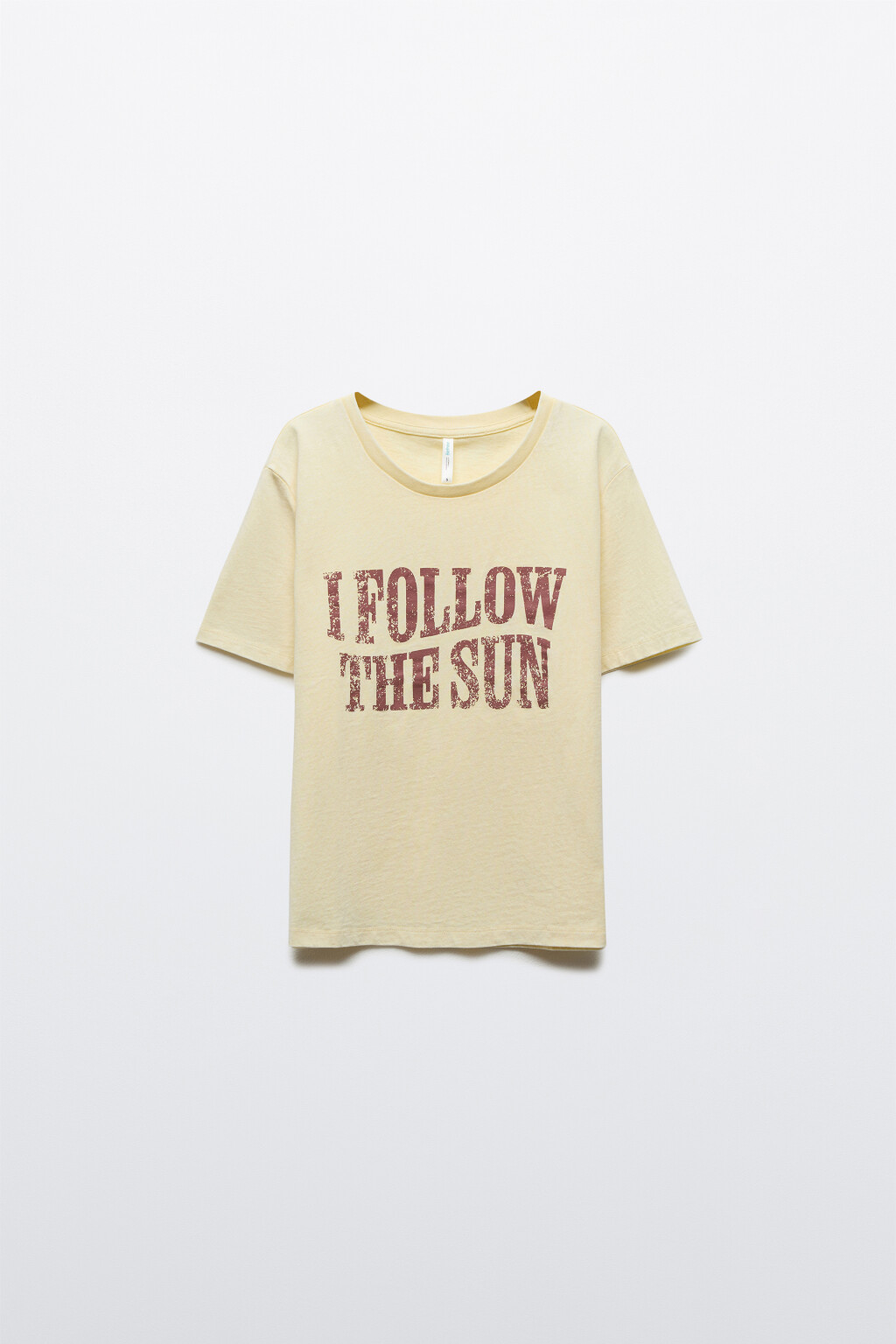 Футболка прямая с принтом - цвет желтый - 7