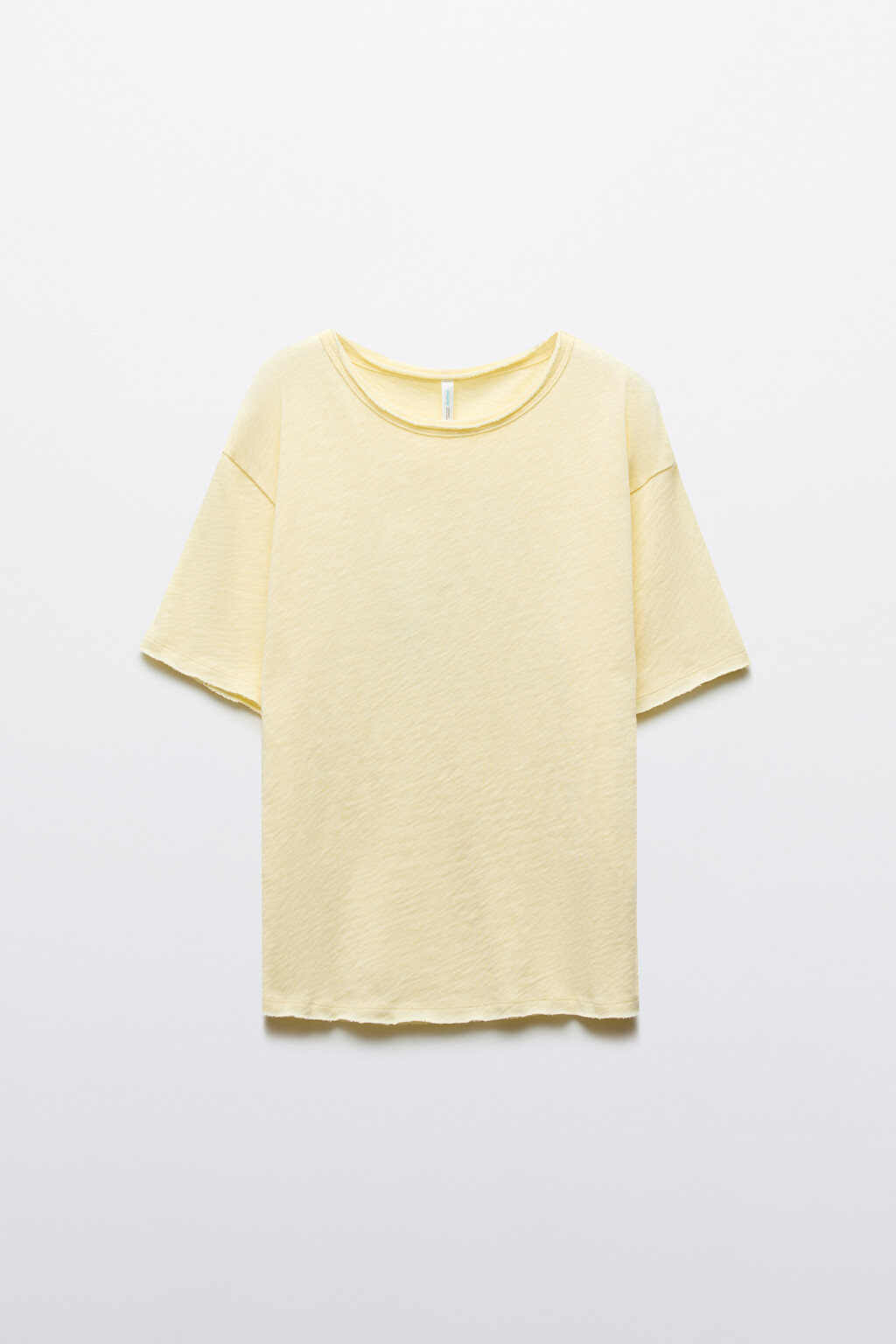 Футболка хлопковая с открытыми срезами - цвет желтый - 7