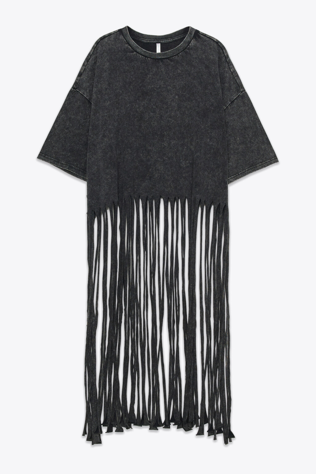 Футболка-топ с длинной бахромой - цвет серый - 7