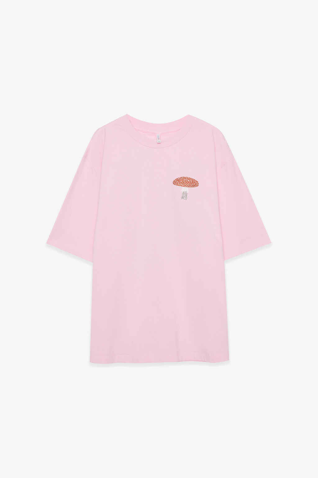 Футболка оверсайз хлопковая с принтом - цвет розовый - 8
