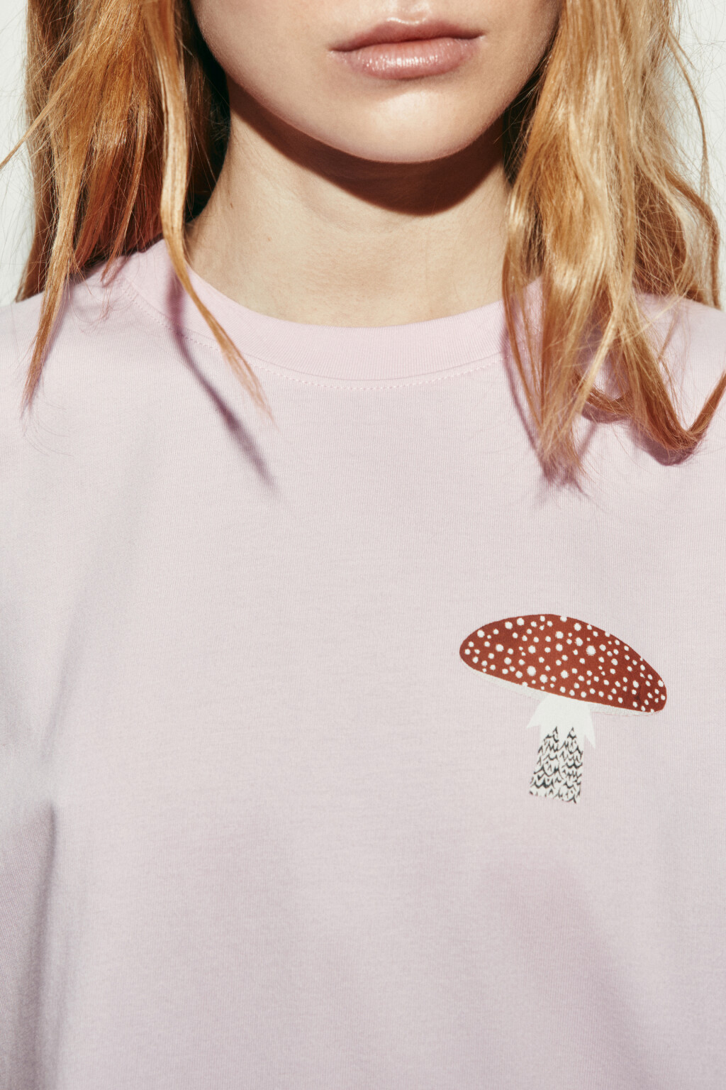 Футболка оверсайз хлопковая с принтом - цвет розовый - 6