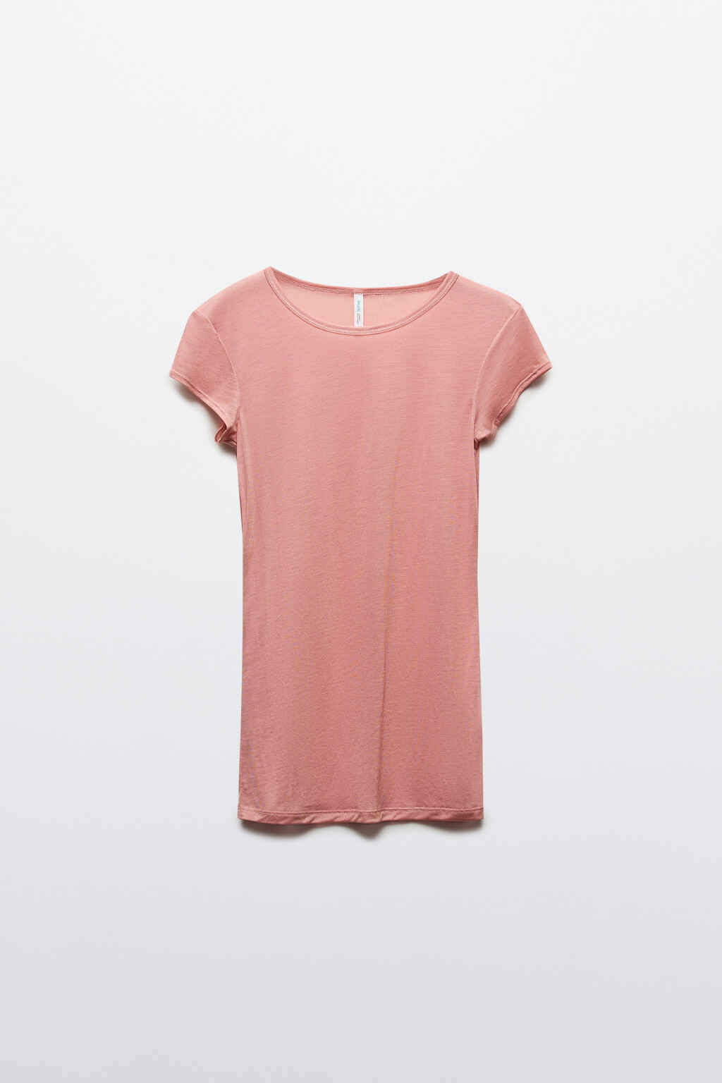 Футболка-топ облегающая из тенсела - цвет розовый - 7