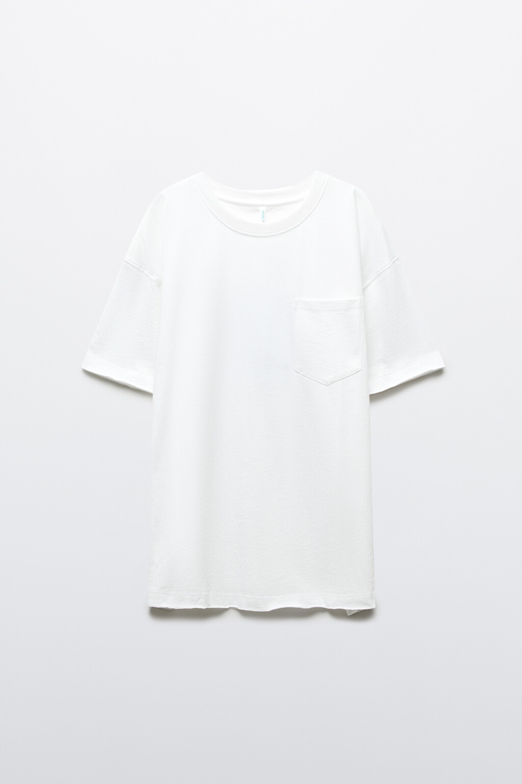 Футболка хлопковая с нагрудным карманом - цвет белый - 7