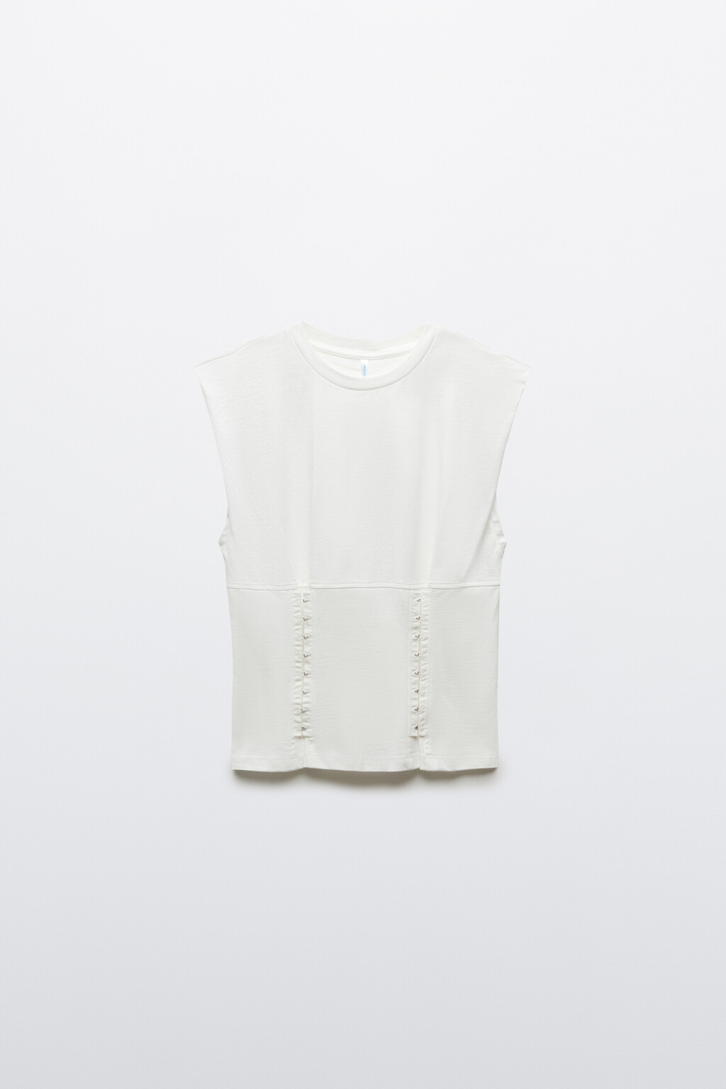 Майка-топ хлопковая на крючках - цвет белый - 7