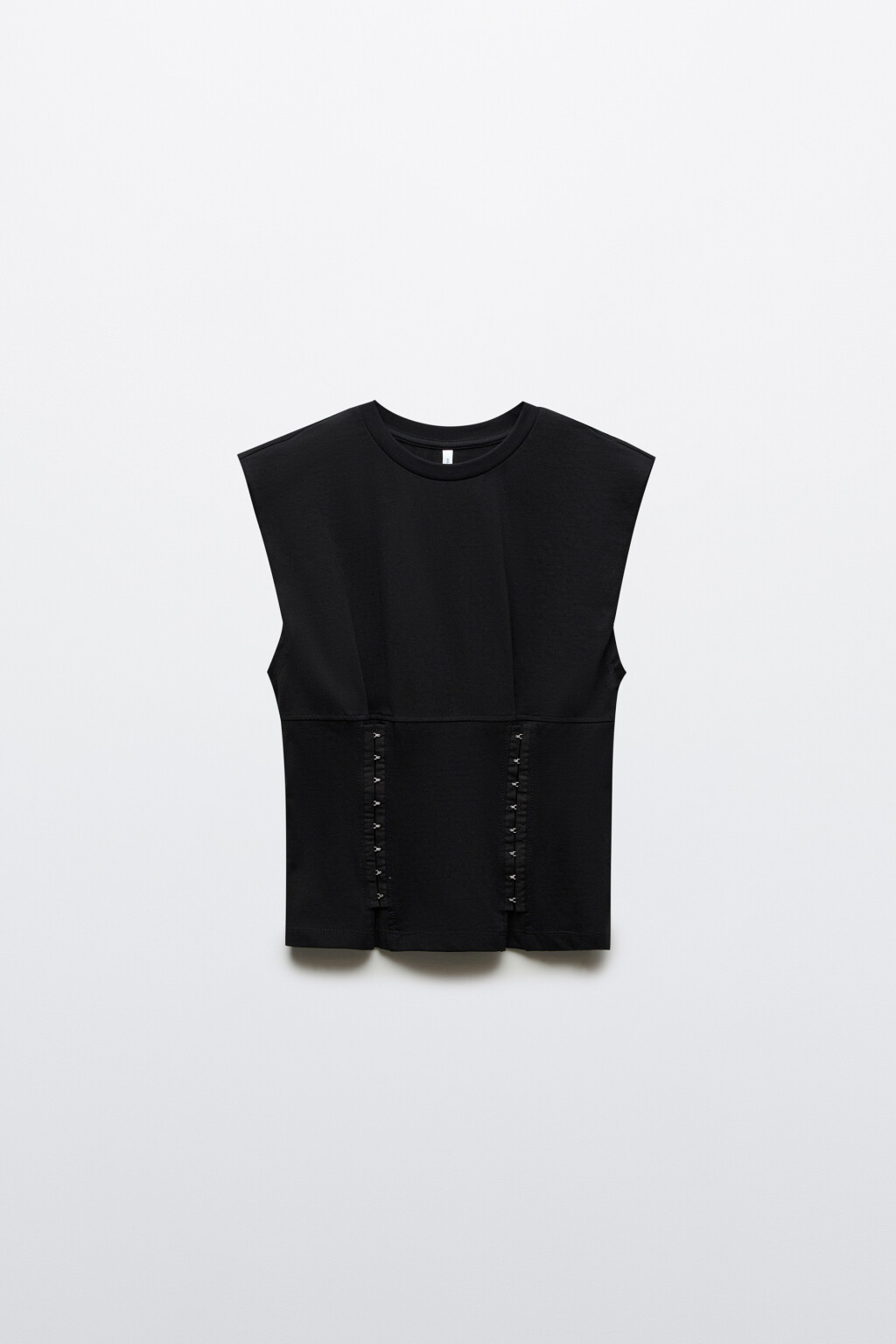 Майка-топ хлопковая на крючках - цвет черный - 7