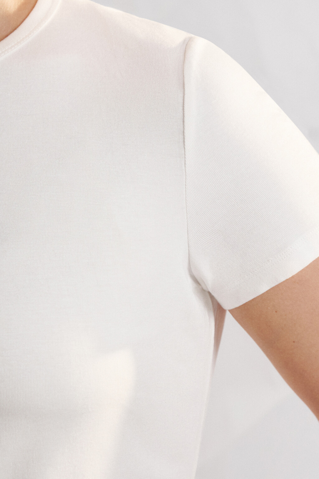 Футболка облегающая вискозная базовая - цвет белый - 7