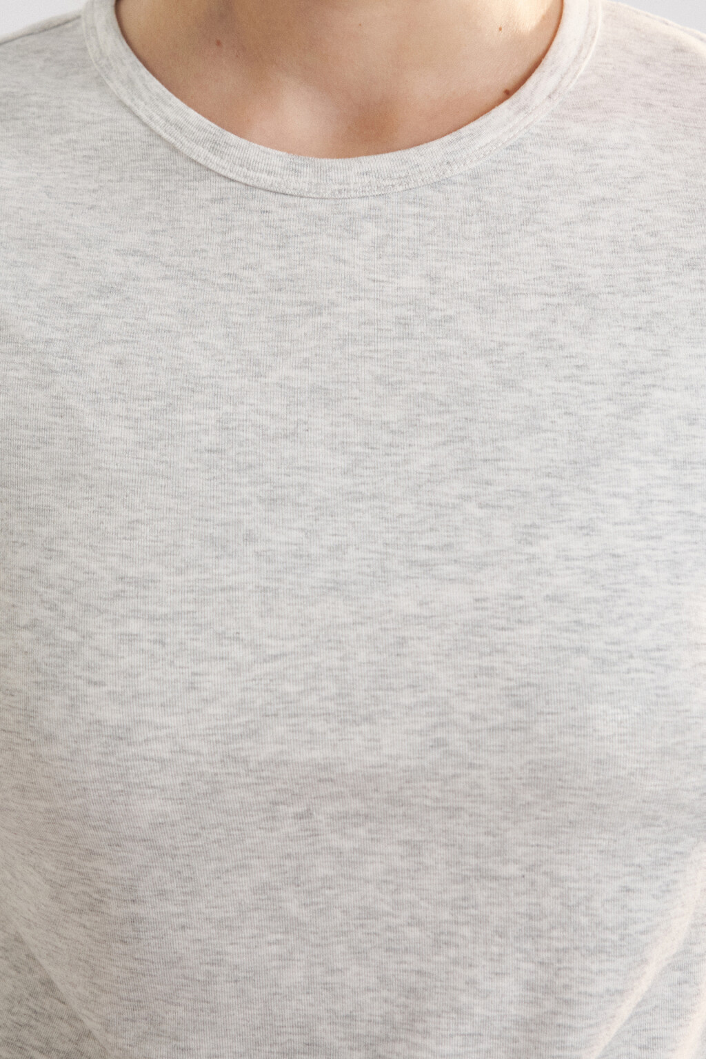 Футболка облегающая вискозная базовая - цвет серый - 5