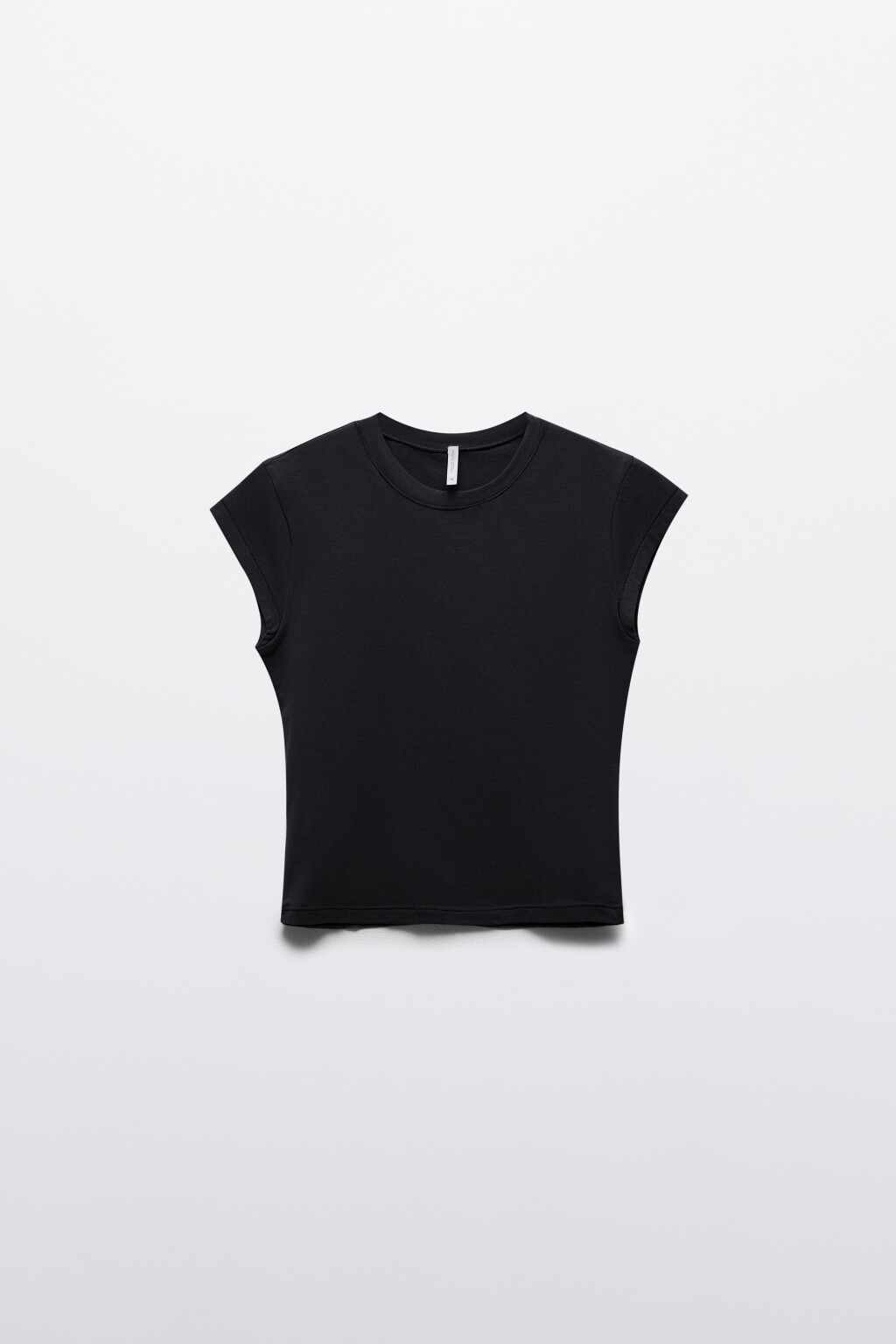 Футболка хлопковая облегающая с пич-эффектом - цвет черный - 7