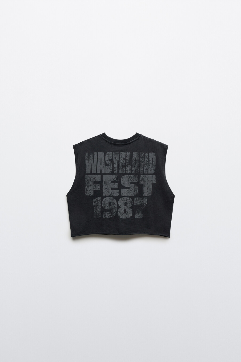 Майка-топ укороченная хлопковая с принтом - цвет черный - 2