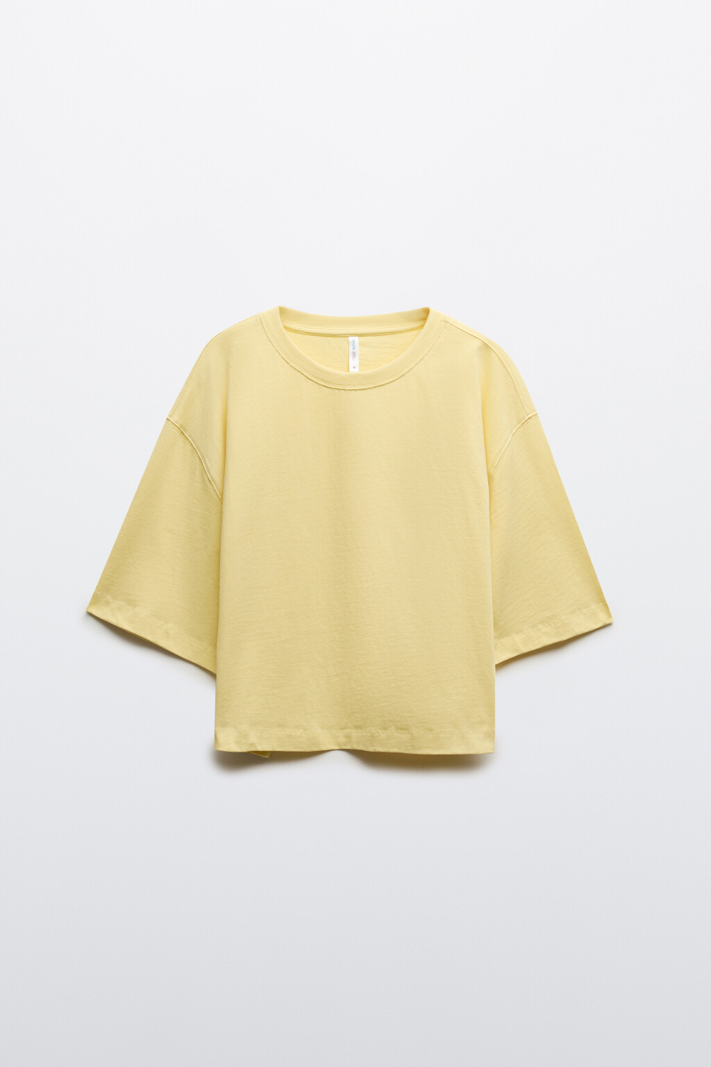 Футболка укороченная хлопковая - цвет желтый - 1