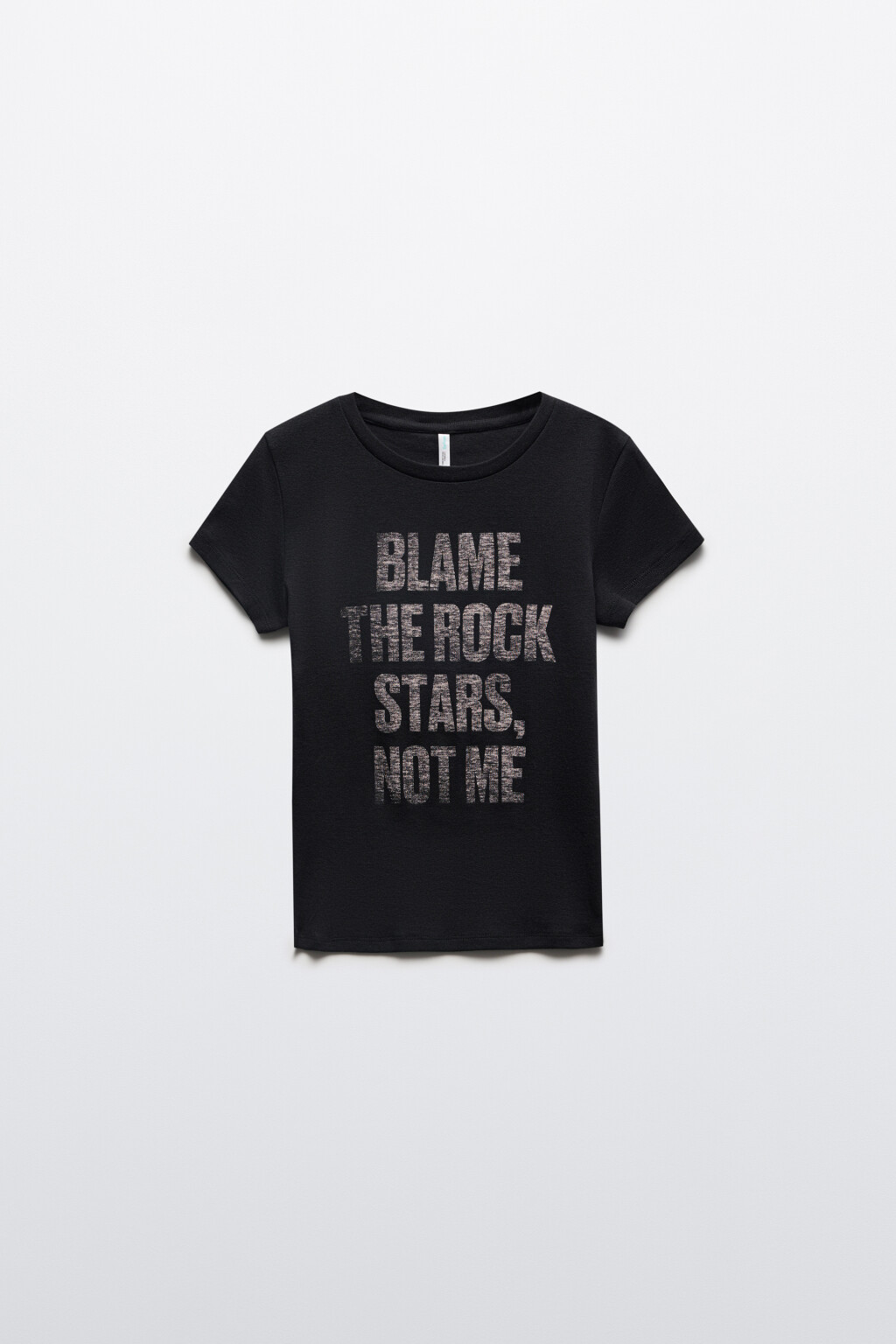 Футболка хлопковая облегающая с принтом - цвет черный - 8