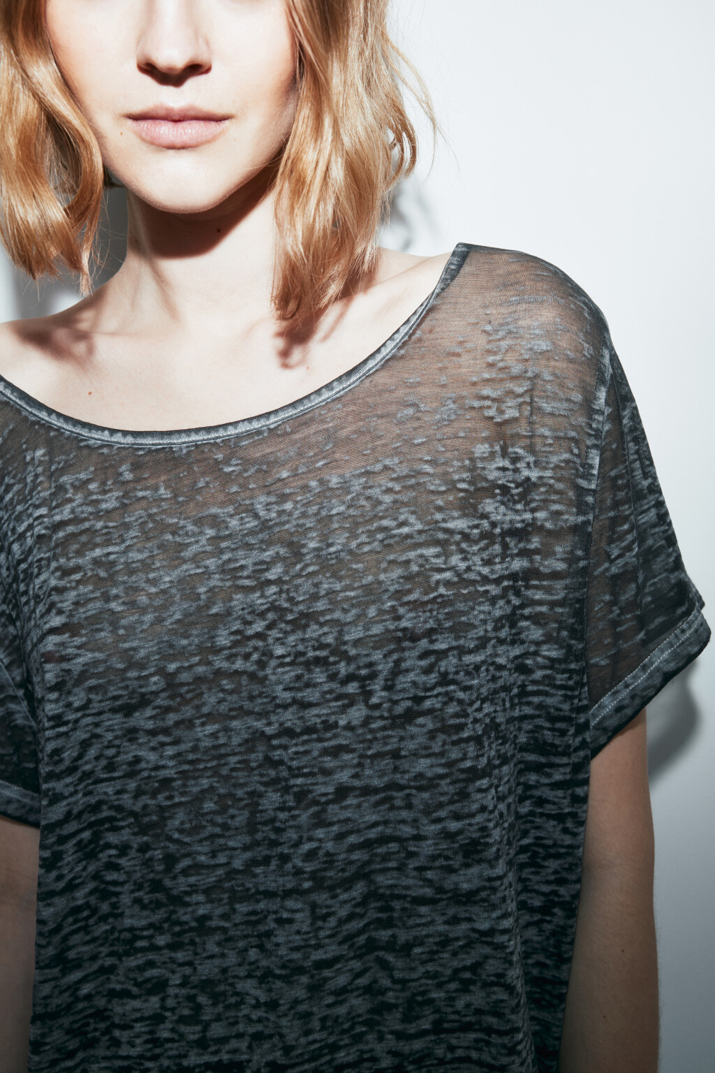 Футболка оверсайз фактурная - цвет серый - 5