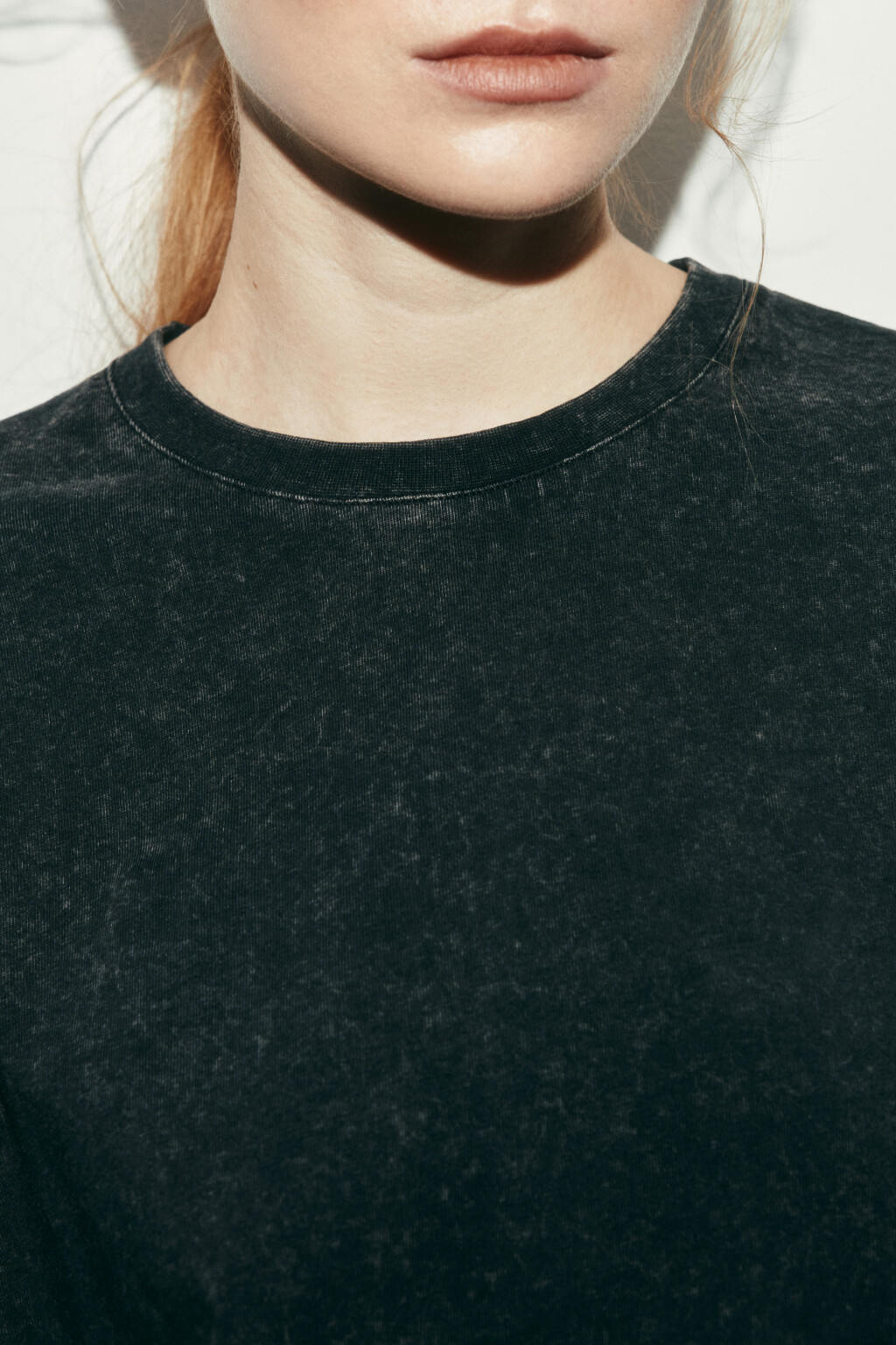 Футболка хлопковая с вареным эффектом - цвет черный - 5