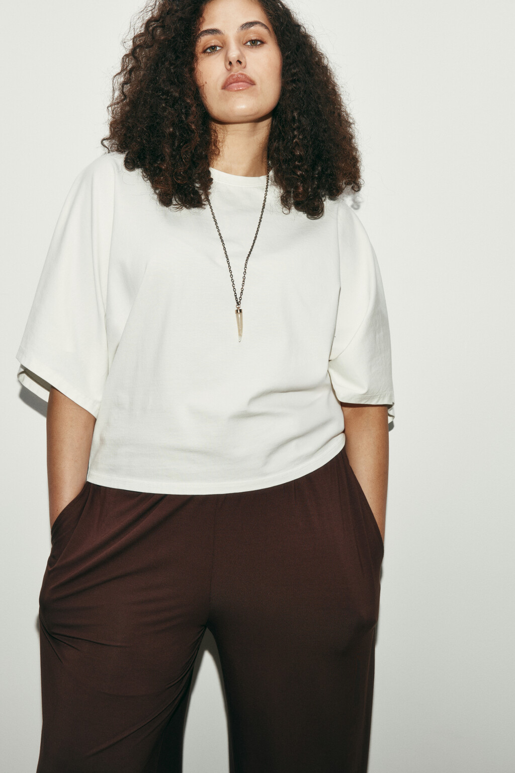 Футболка хлопковая с вареным эффектом - цвет белый - 1