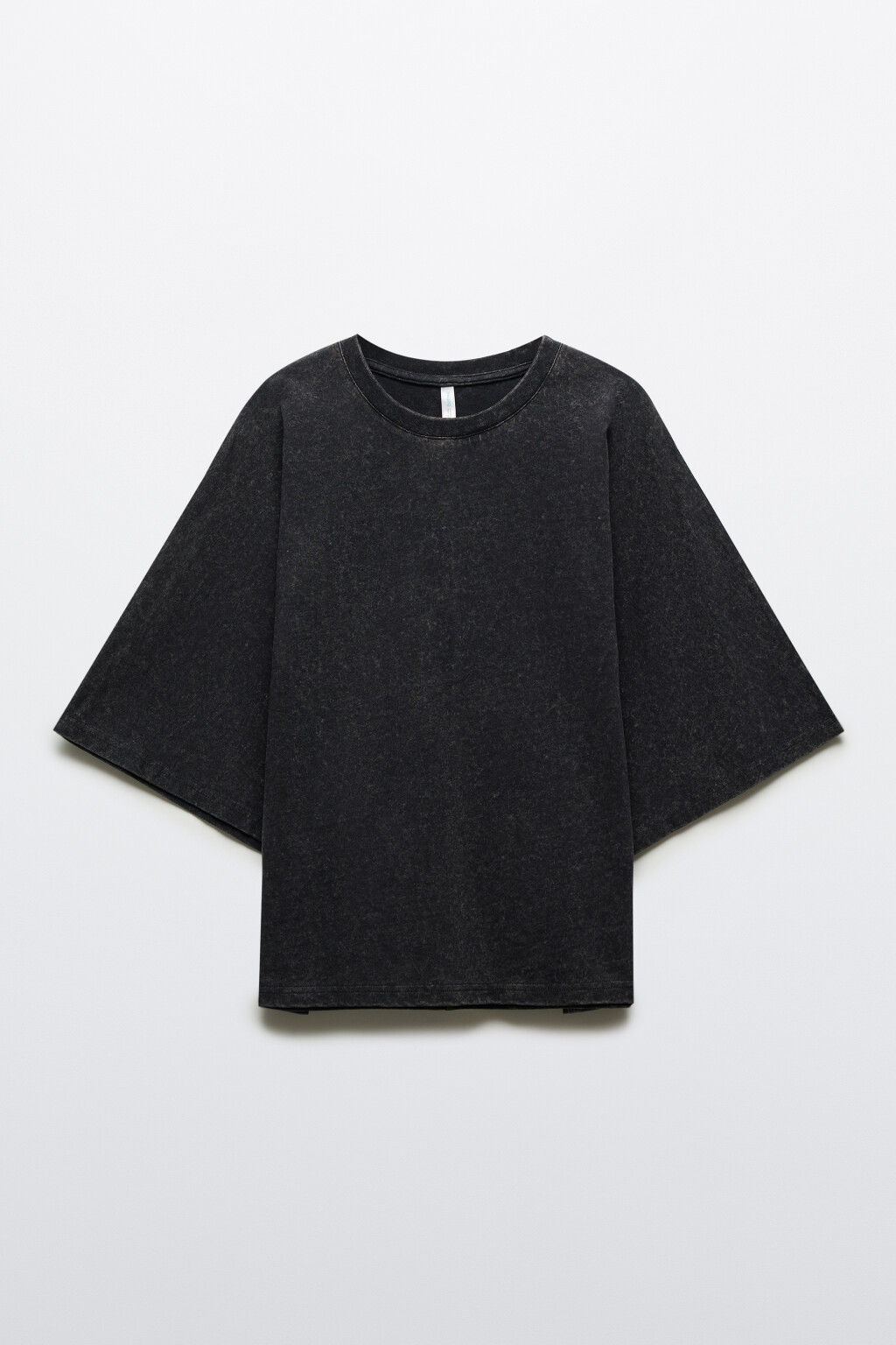 Футболка хлопковая с вареным эффектом - цвет черный - 7