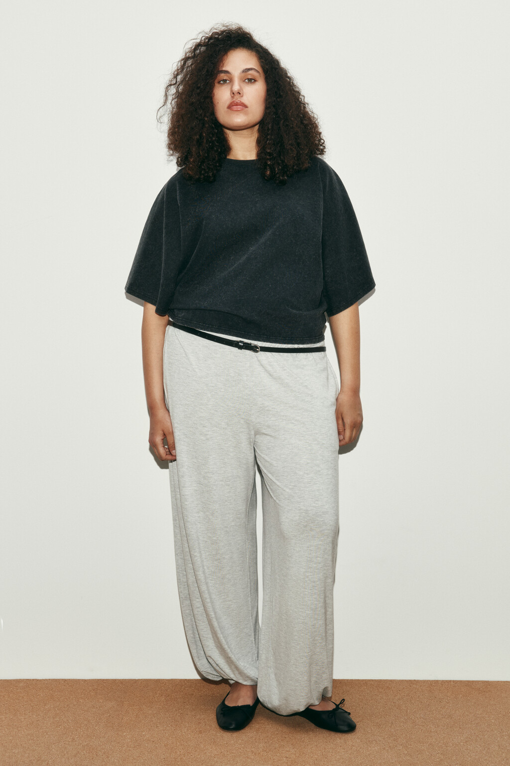 Футболка хлопковая с вареным эффектом - цвет черный - 4