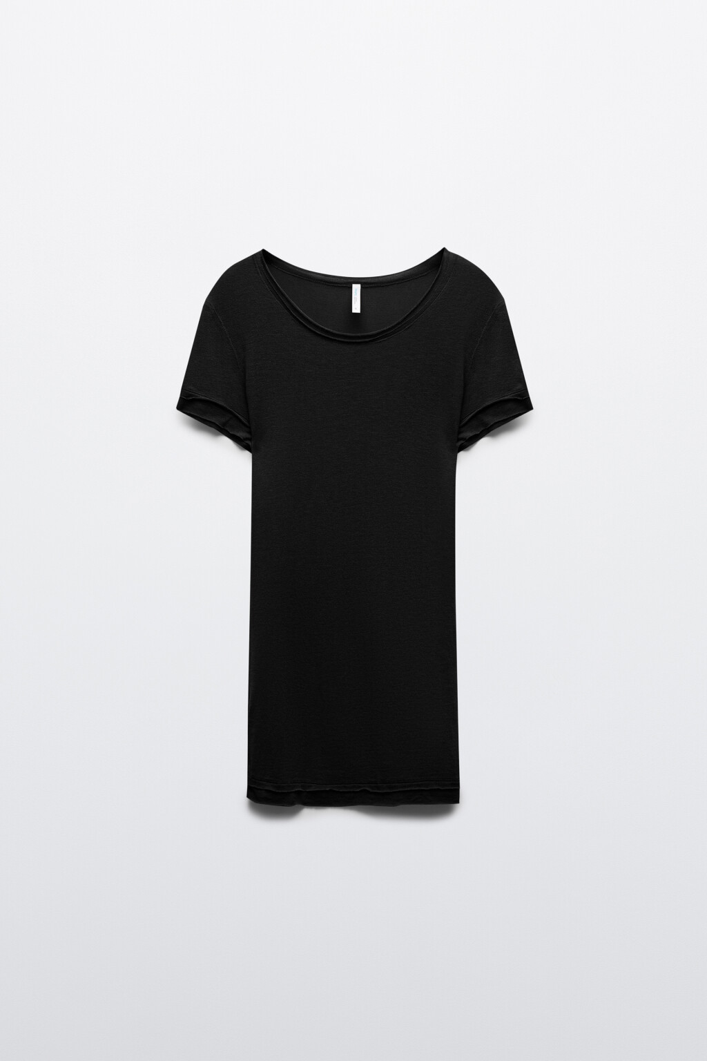 Футболка облегающая из лиоцелла с шерстью - цвет черный - 7