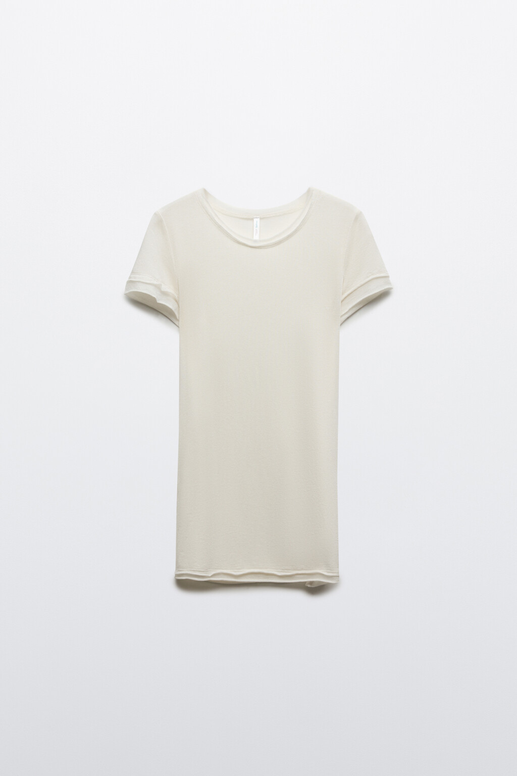 Футболка облегающая из лиоцелла с шерстью - цвет бежевый - 8