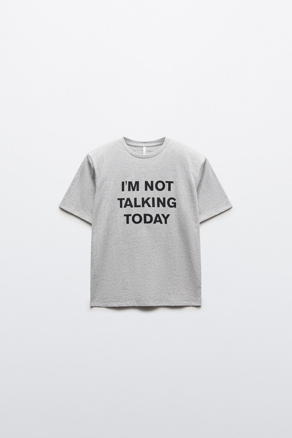 Футболка-топ хлопковая с принтом и подплечниками - цвет серый - 8