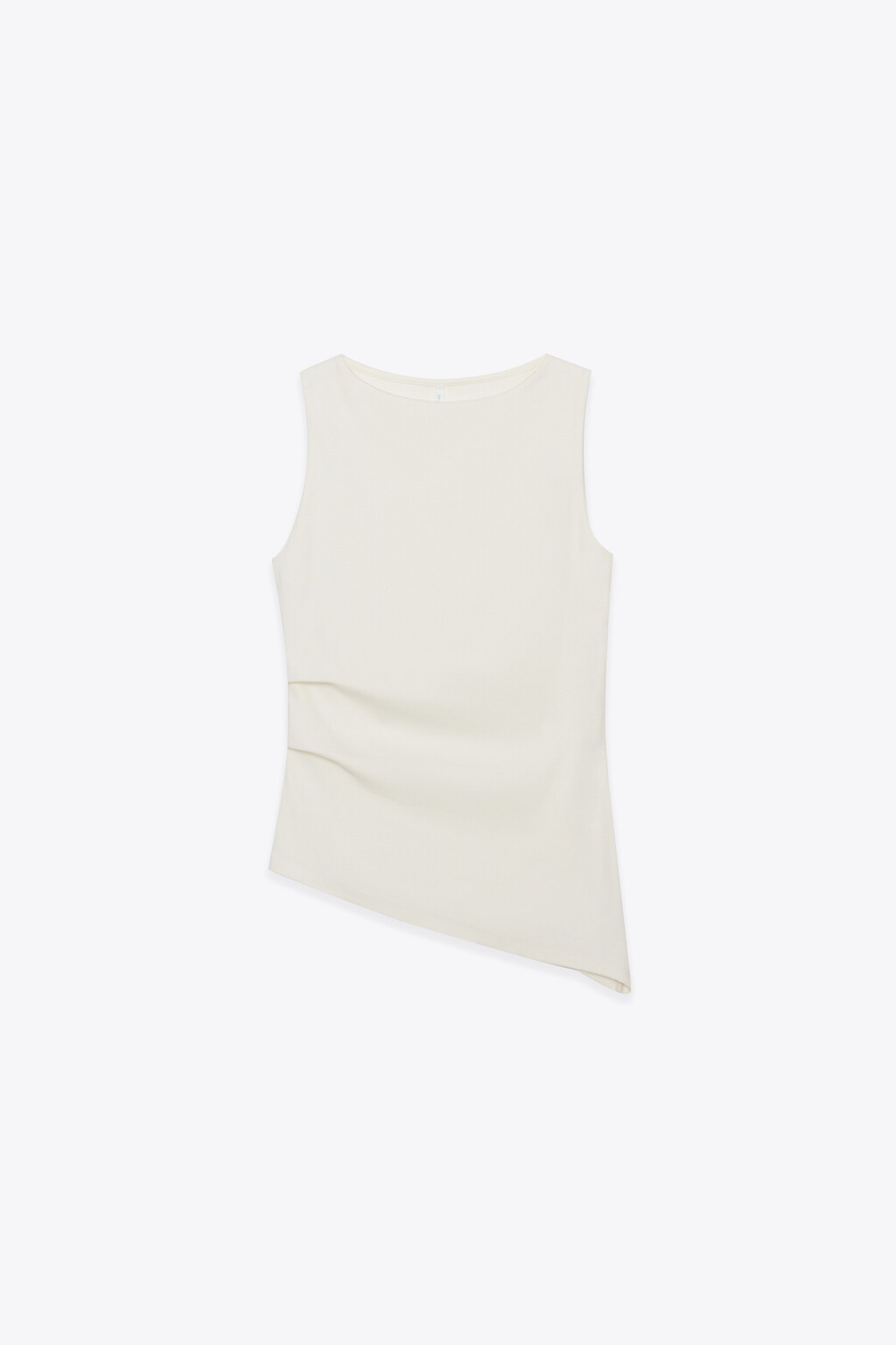 Майка-топ облегающая с асимметричным низом - цвет белый - 8
