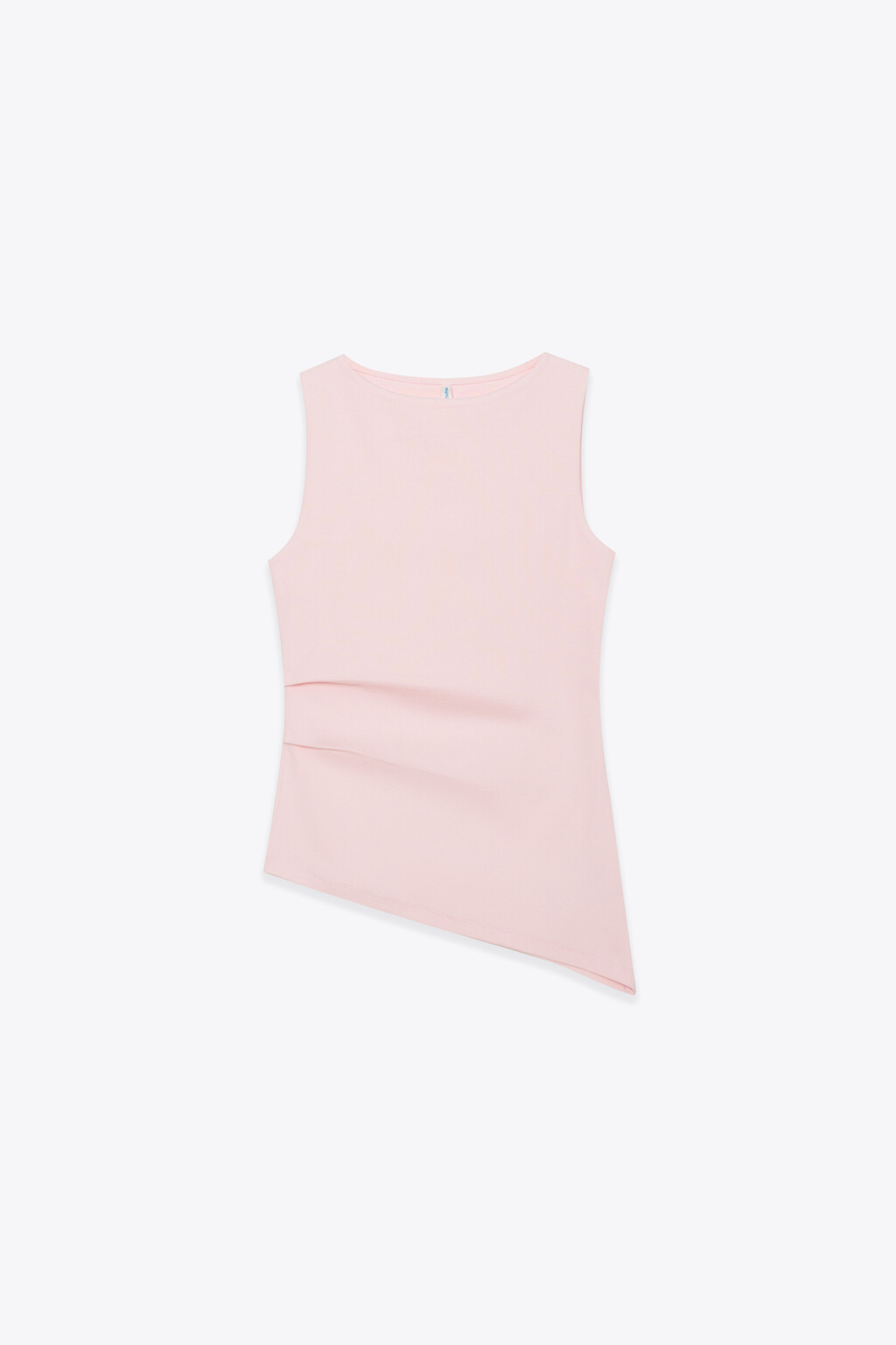 Майка-топ облегающая с асимметричным низом - цвет розовый - 8
