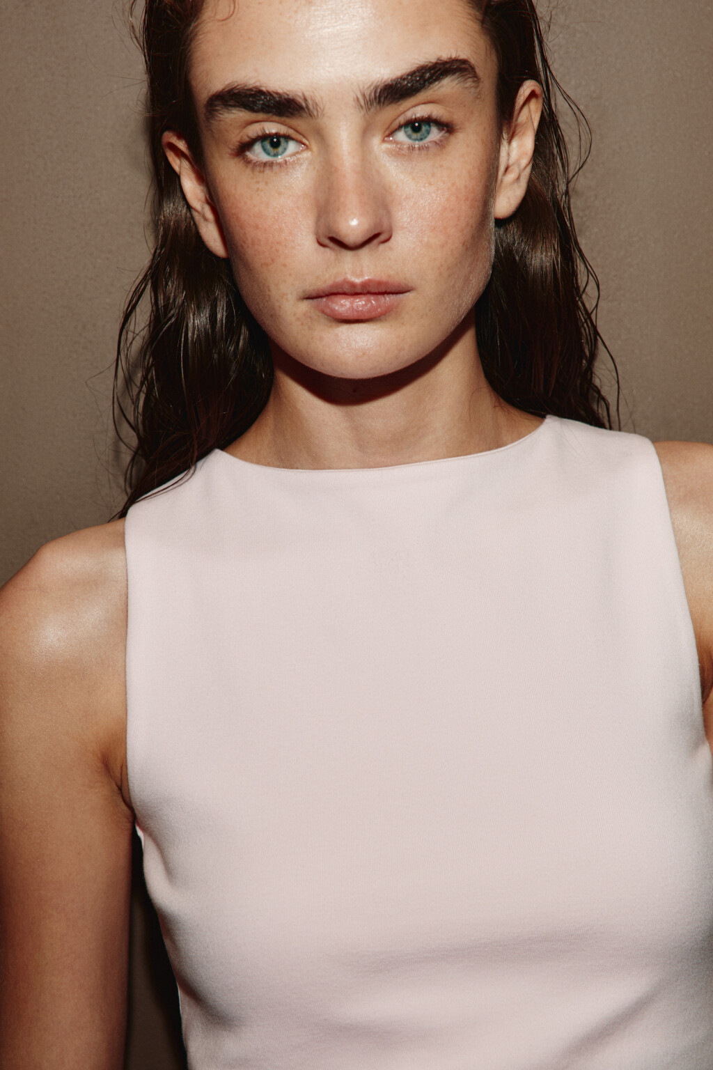 Майка-топ облегающая с асимметричным низом - цвет розовый - 6