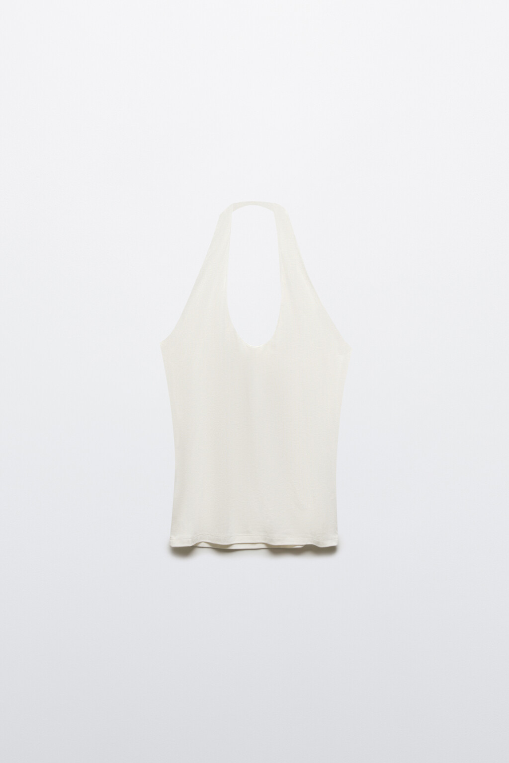 Топ-халтер вискозный - цвет белый - 1