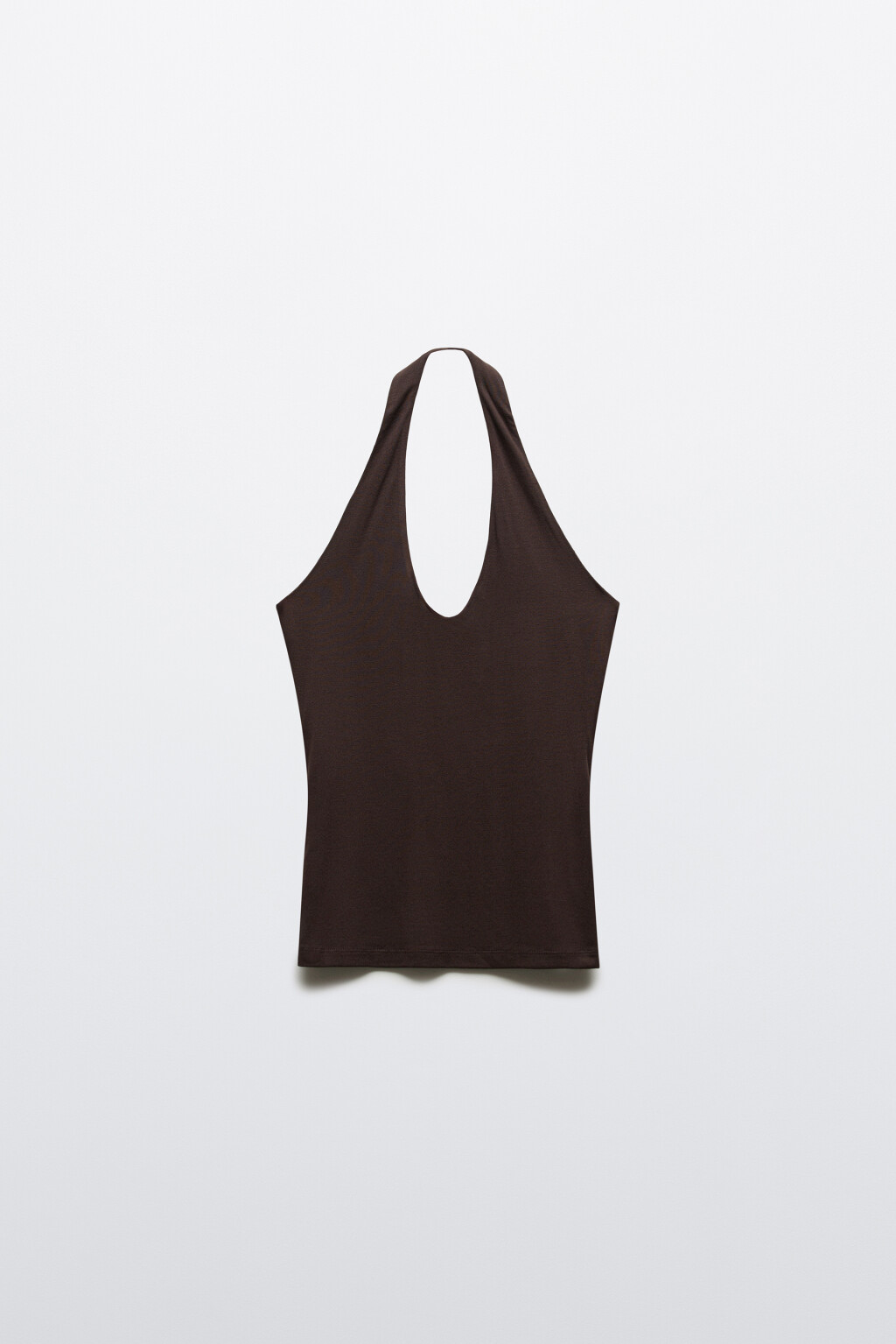 Топ-халтер вискозный - цвет коричневый - 1