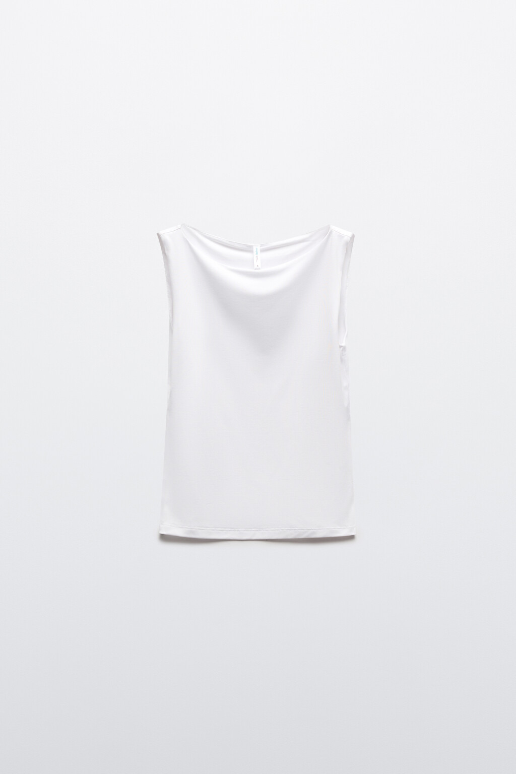 Майка-топ облегающая на широких бретелях - цвет белый - 1