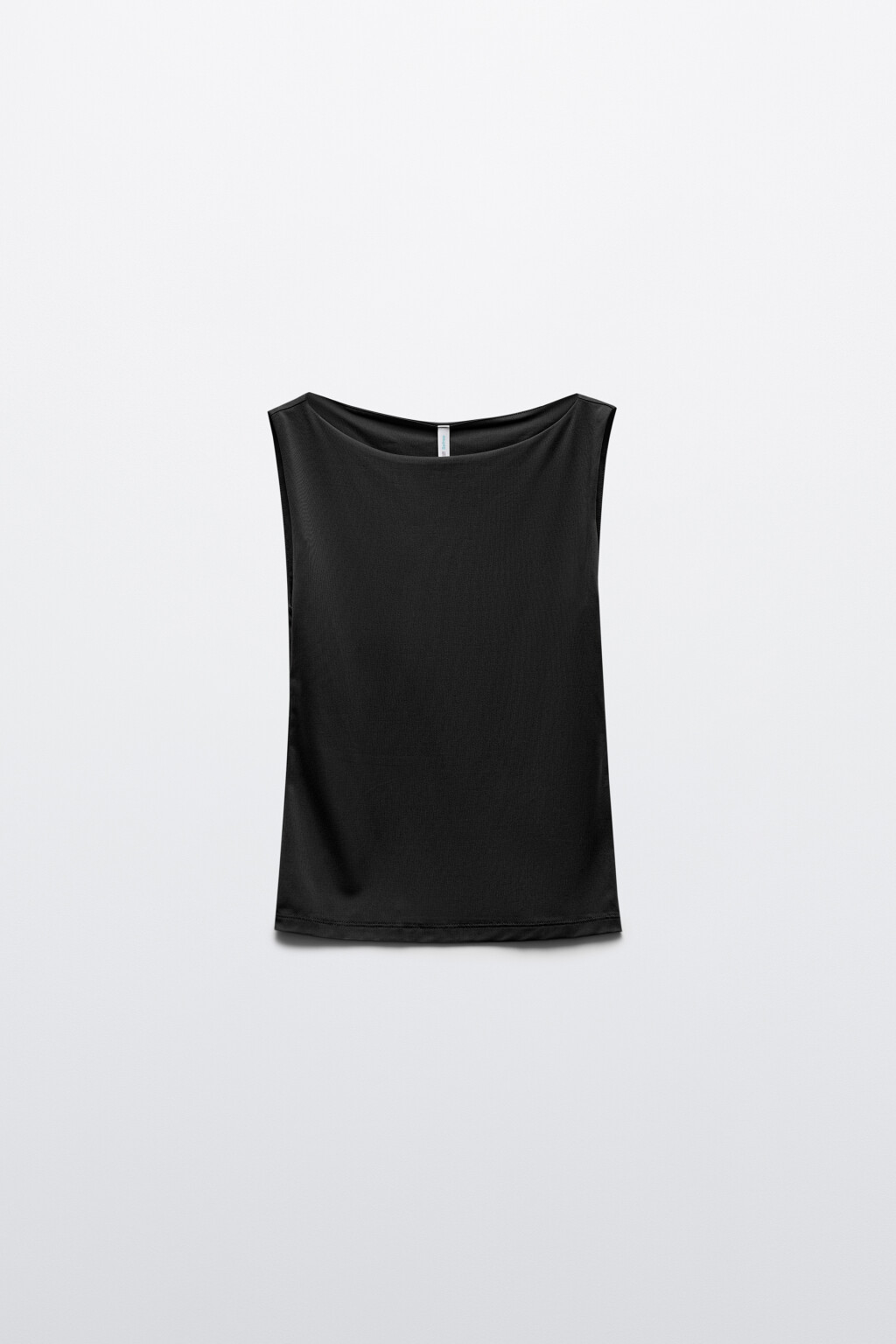 Майка-топ облегающая на широких бретелях - цвет черный - 1