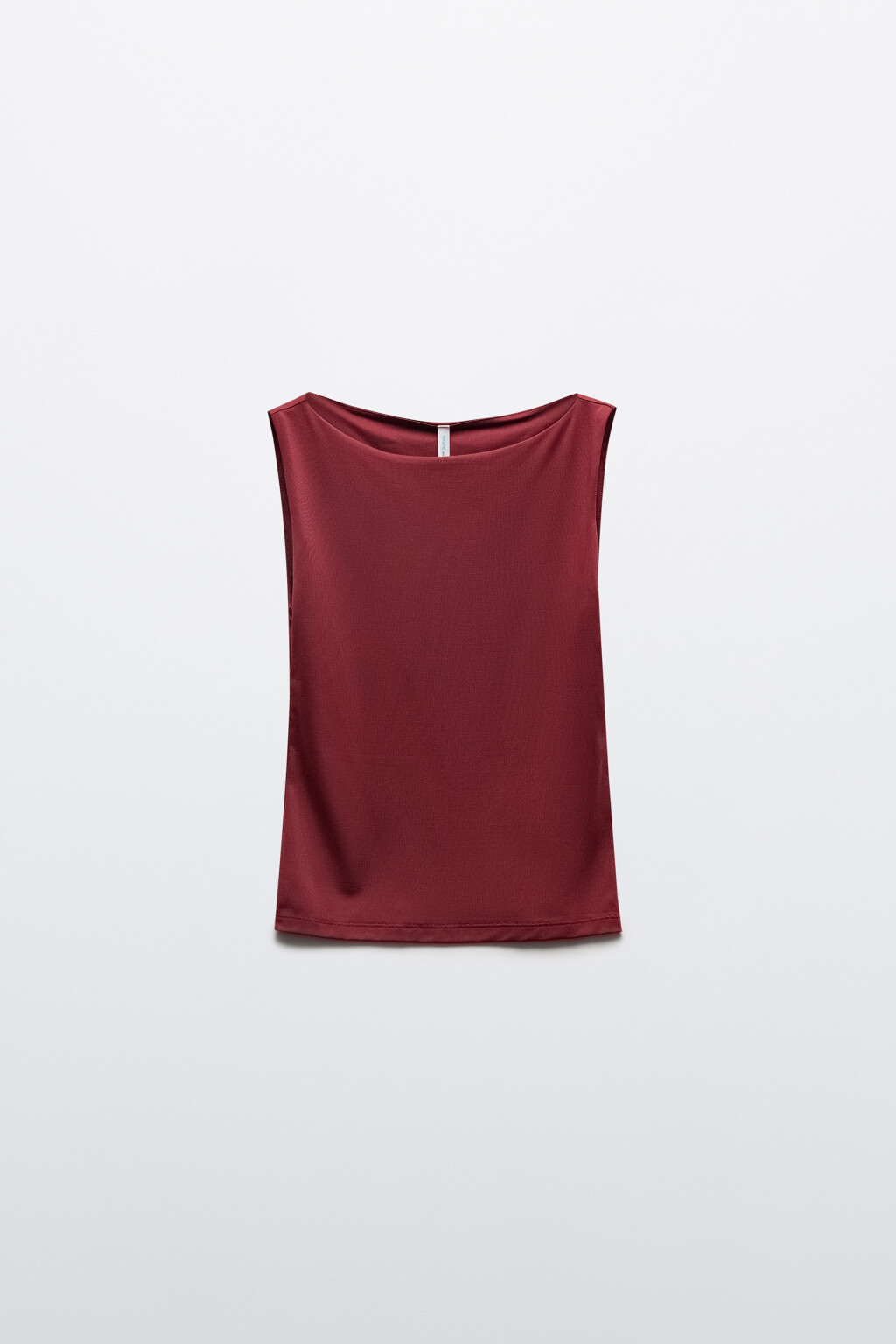 Майка-топ облегающая на широких бретелях - цвет бордовый - 1