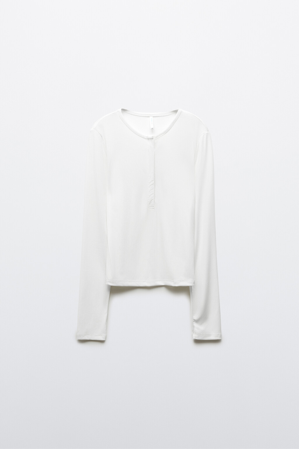 Лонгслив облегающий из лиоцелла - цвет белый - 7