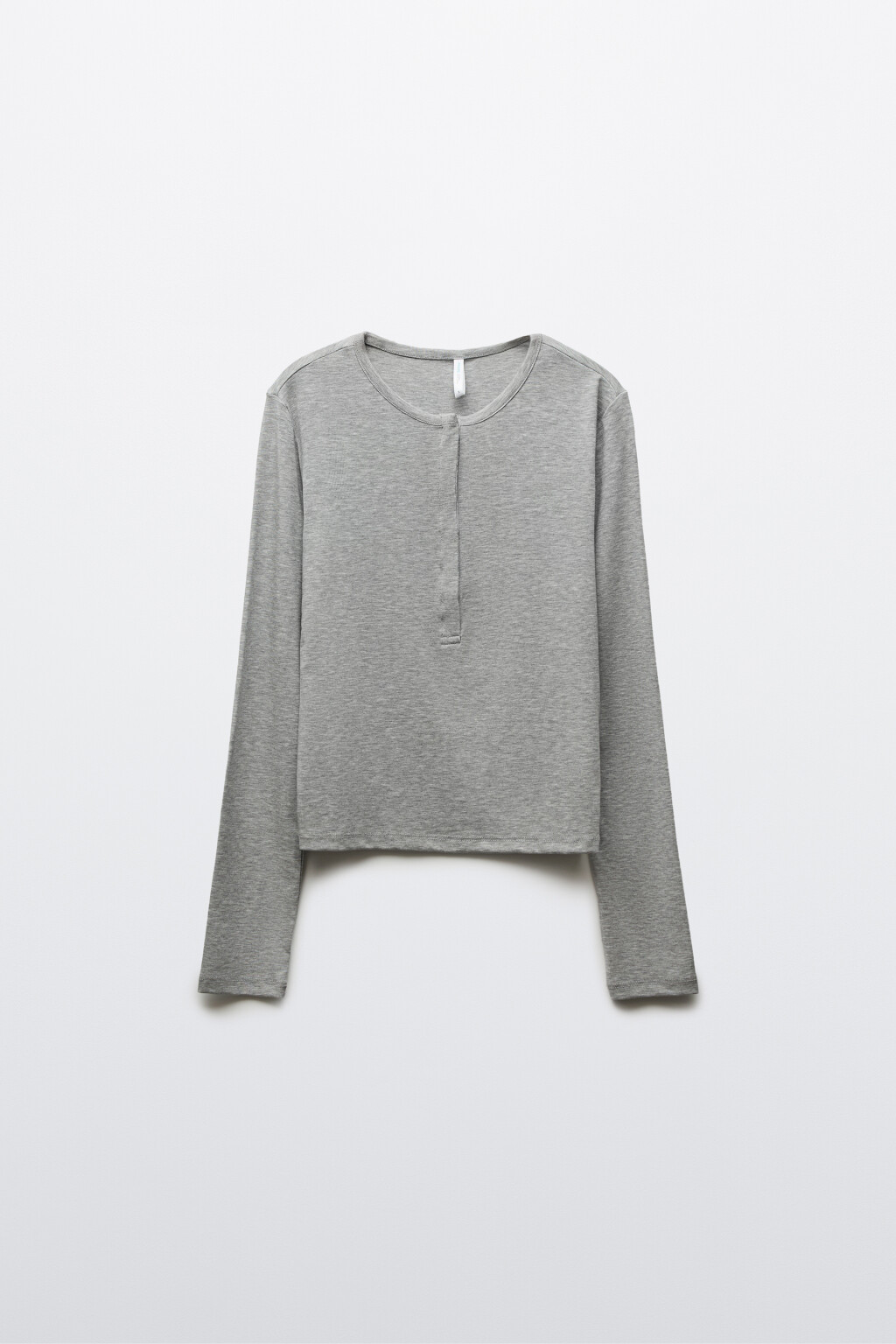 Лонгслив облегающий из лиоцелла - цвет серый - 7