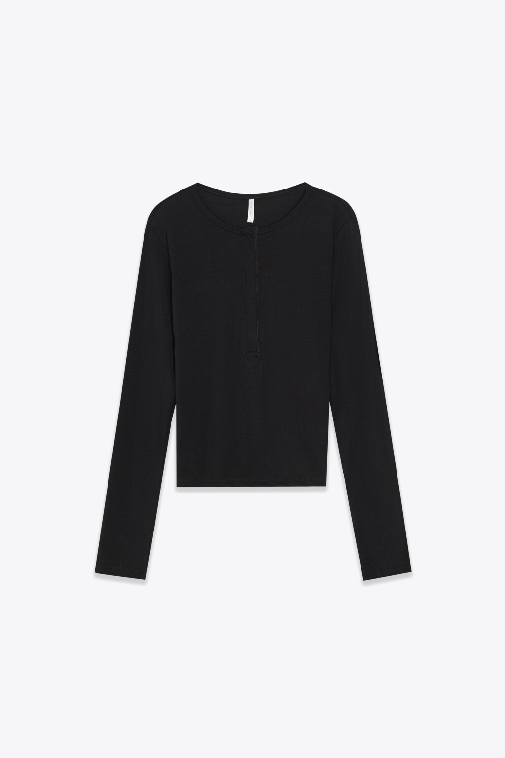 Лонгслив облегающий из лиоцелла - цвет черный - 7